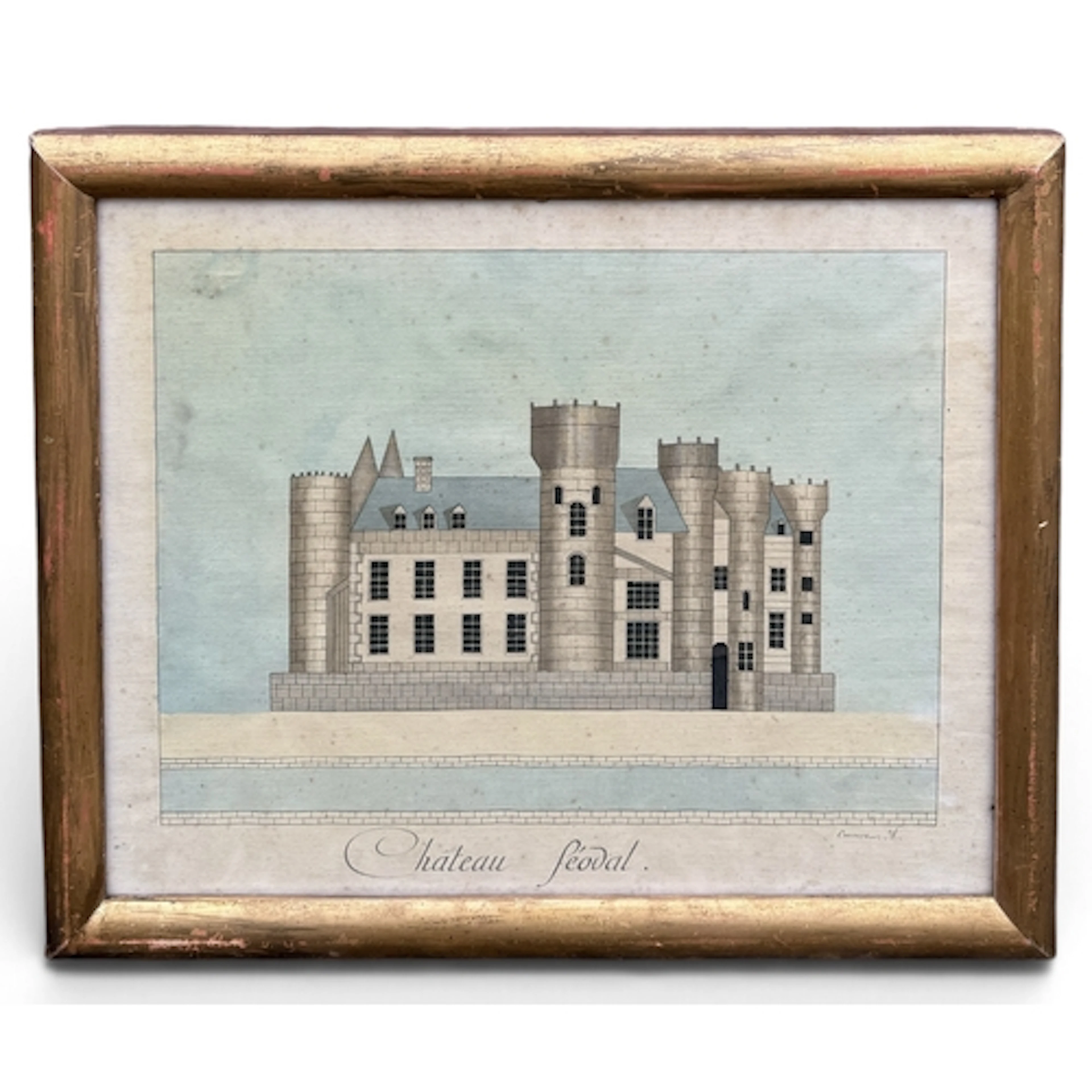 A. COUVERT (FRENCH, EARLY 19TH CENTURY): CHATEAU FEODAL Ink ...
