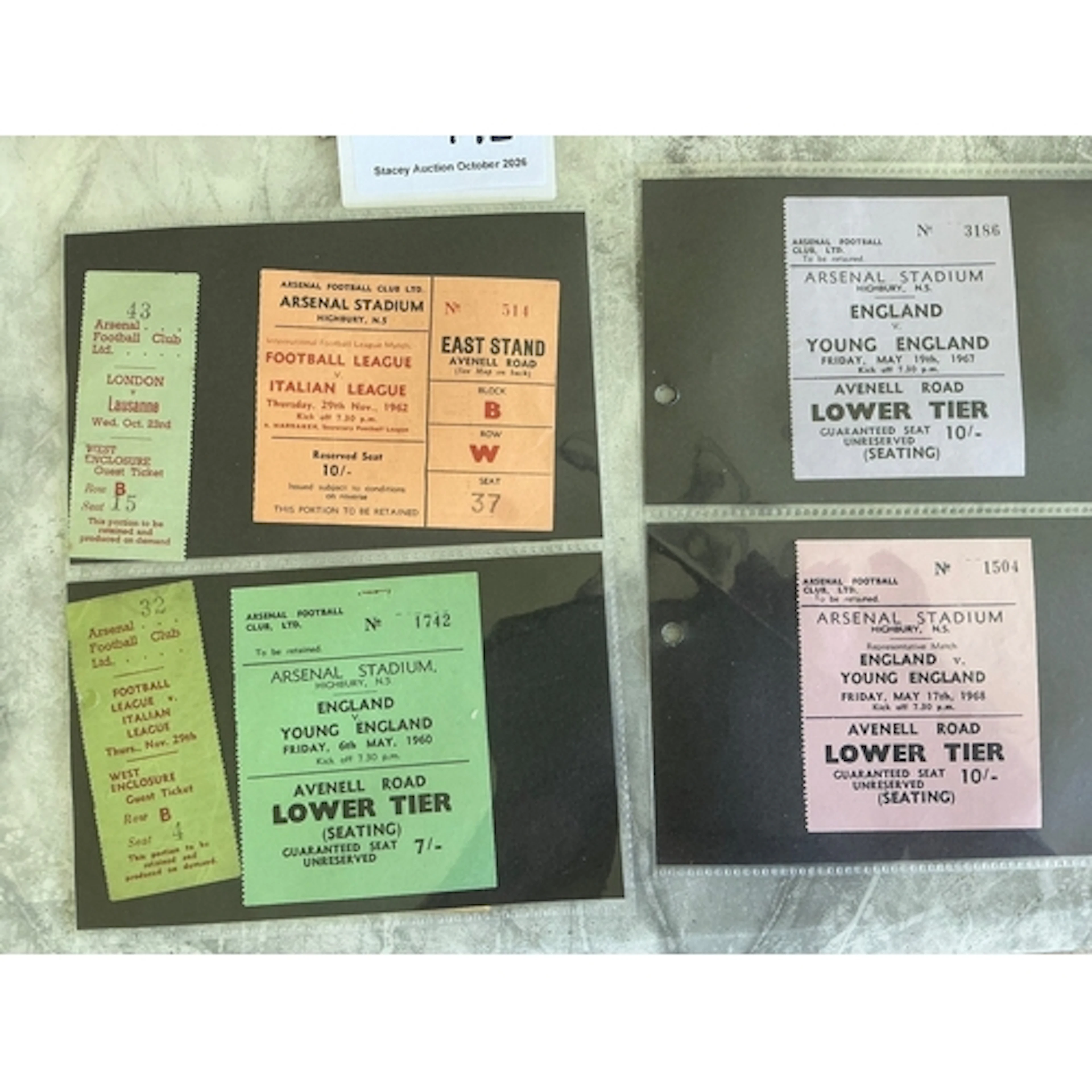 England Football Tickets At Arsenal: England v Young England...