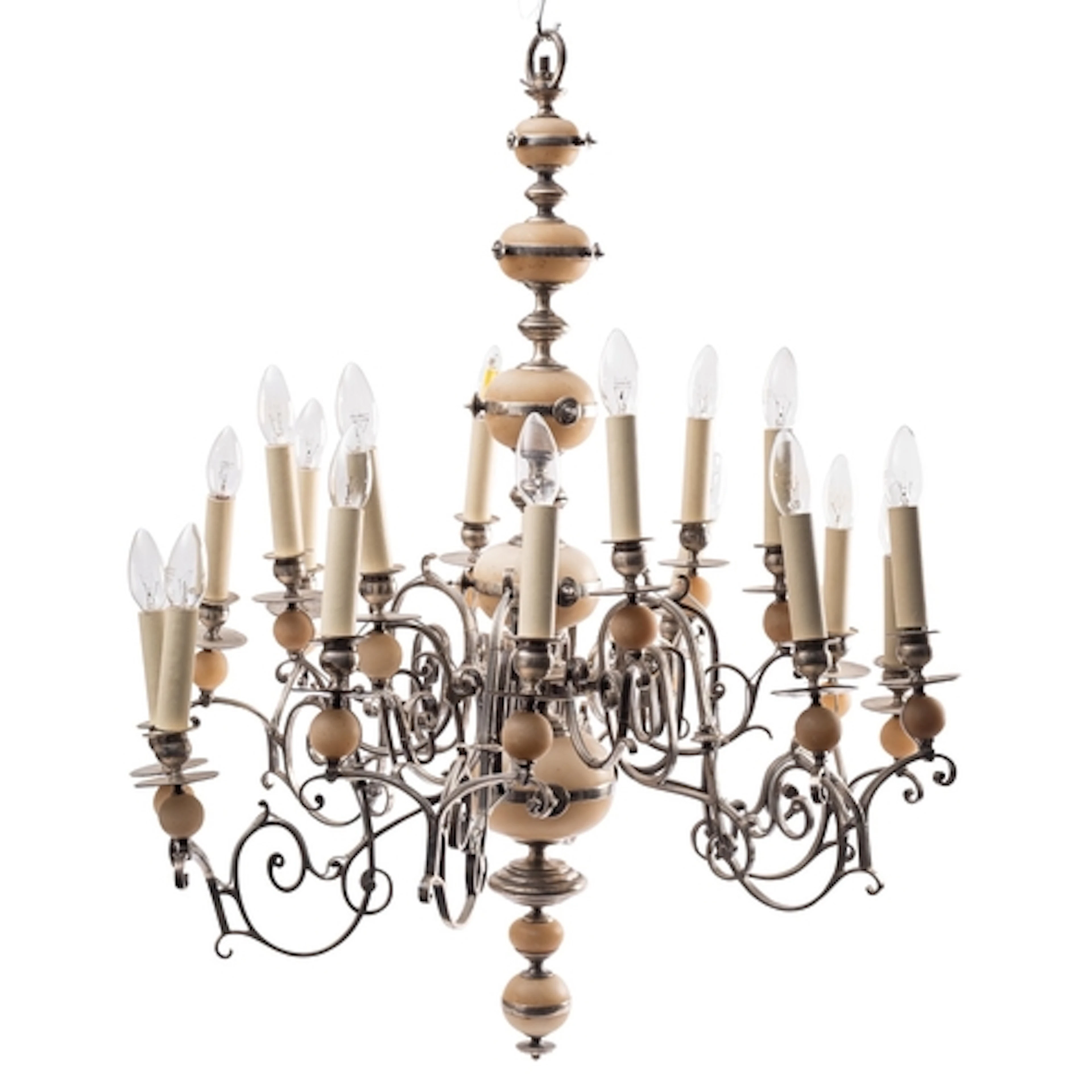 A Continental, probably Italian silvered metal and alabaster...