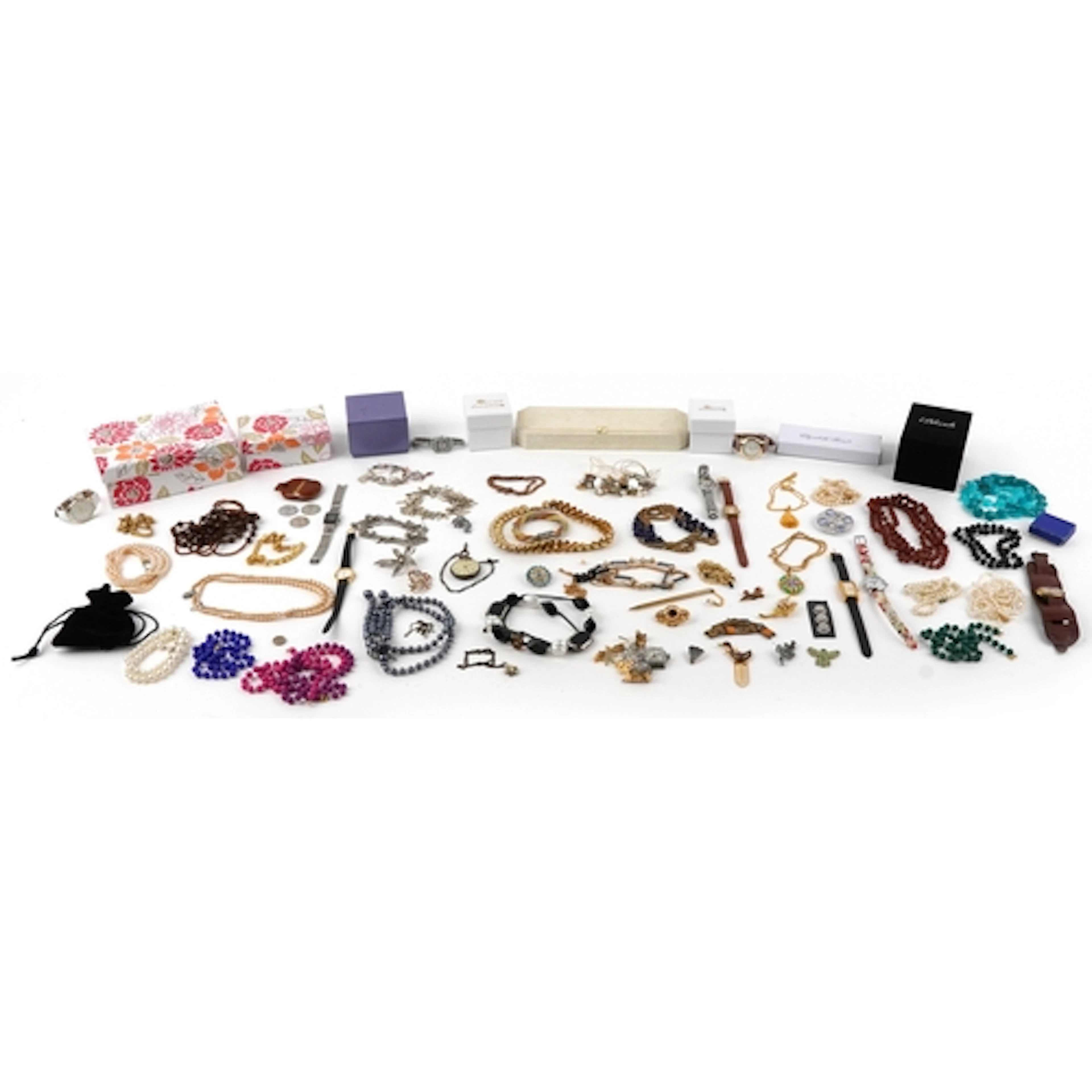 Selection of vintage and later costume jewellery including n...