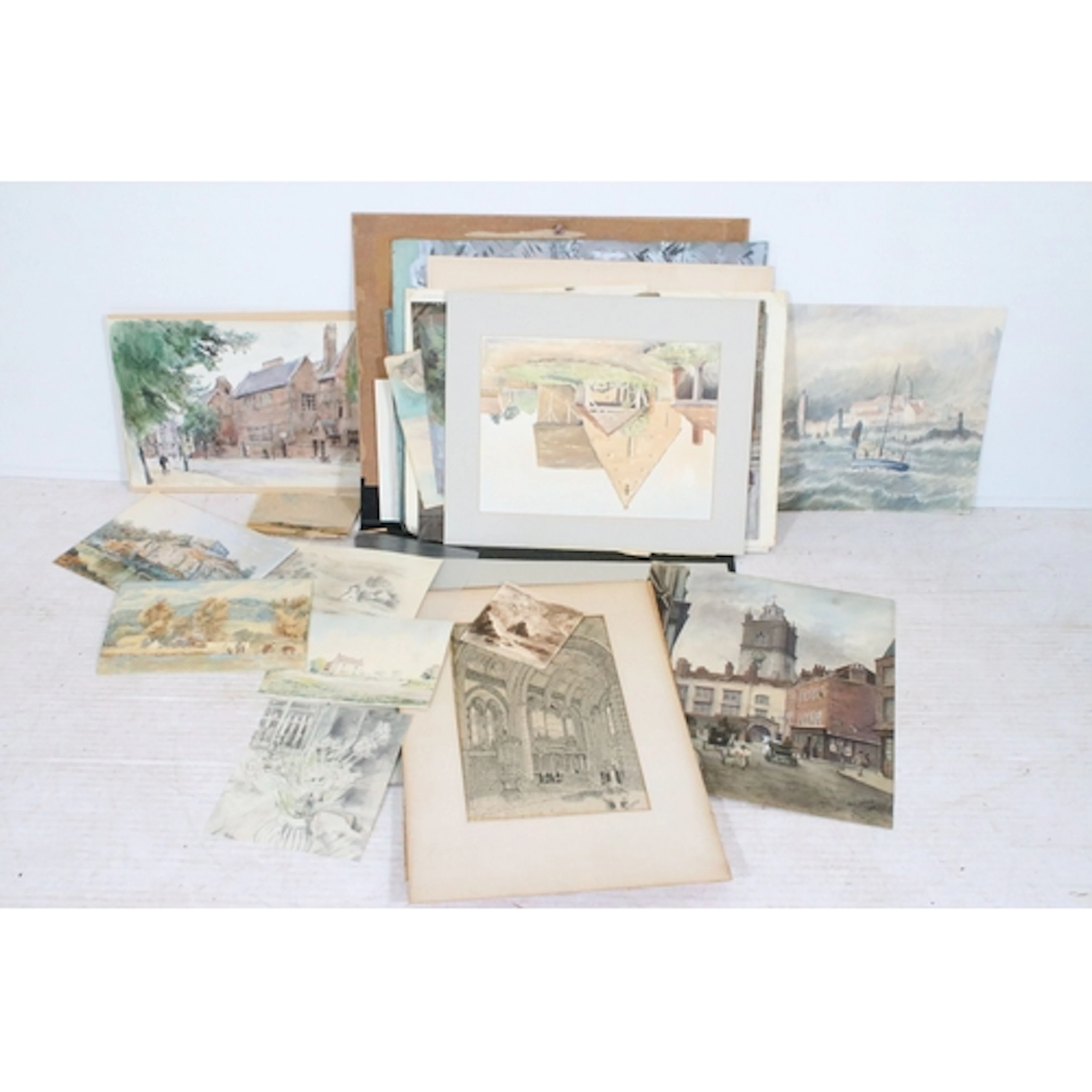 Collection of 19th century and later watercolours, to compri...