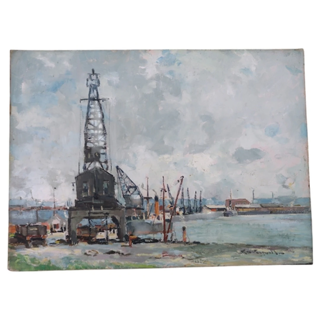 ROBERT D PASQUOLL (SCOTTISH 1881-1927) COAL QUAY, QUEEN'S D...