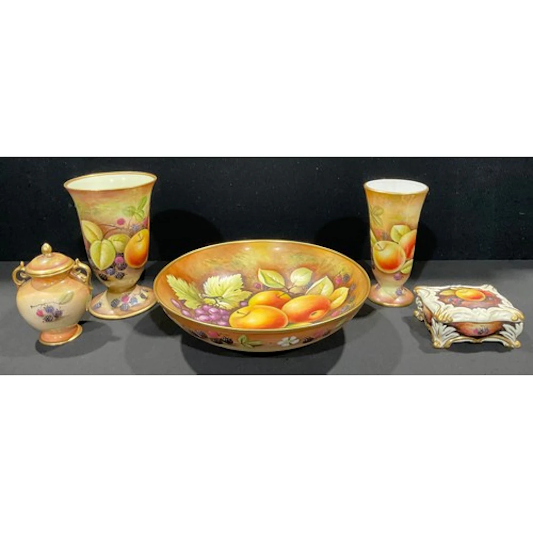 A Connoisseur Collection porcelain fruit bowl, painted by No...