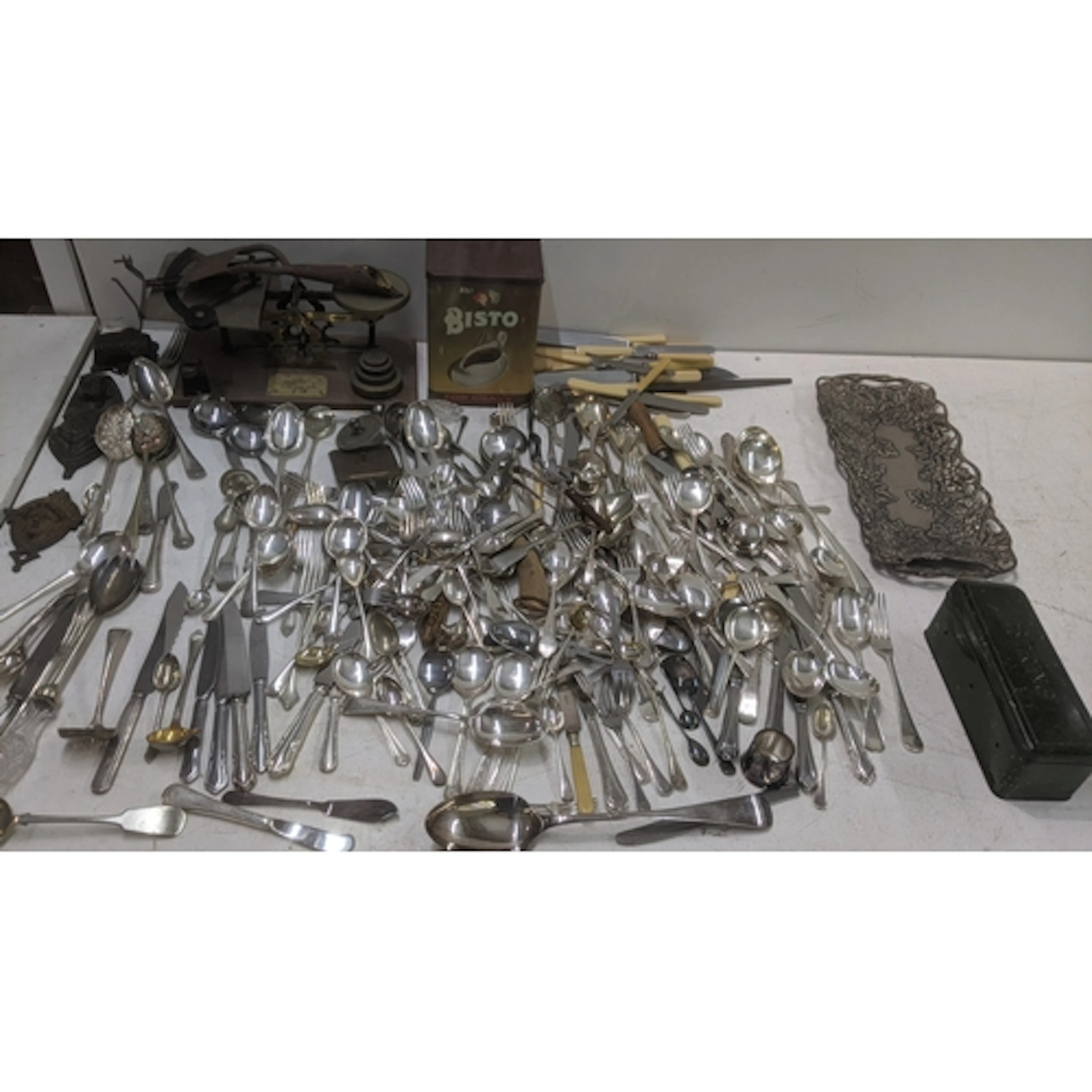 Mostly silver plate to include a large collection of flatwar...