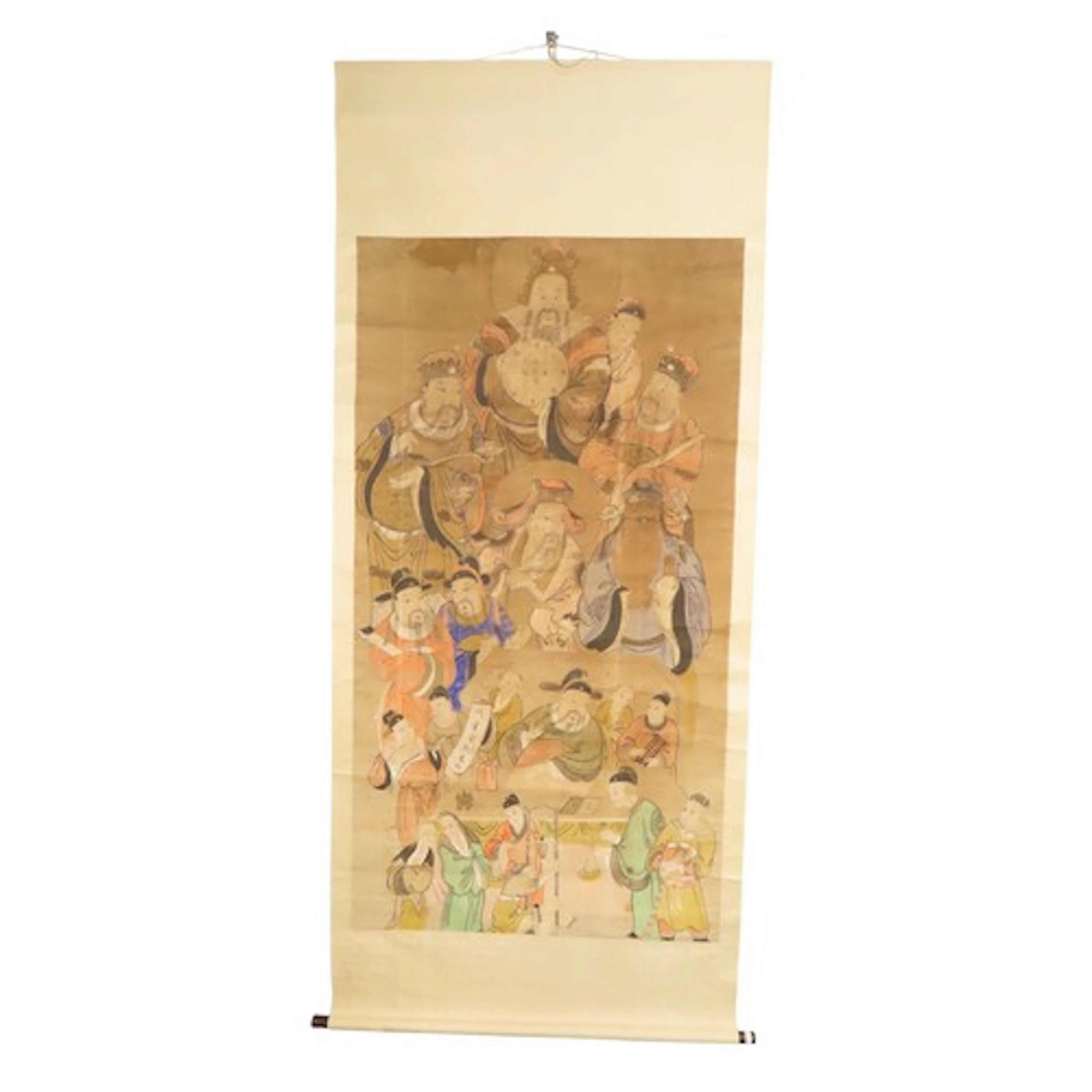 A HANGING SCROLL PAINTING OF DAOIST IMMORTALS GATHERING Ink ...