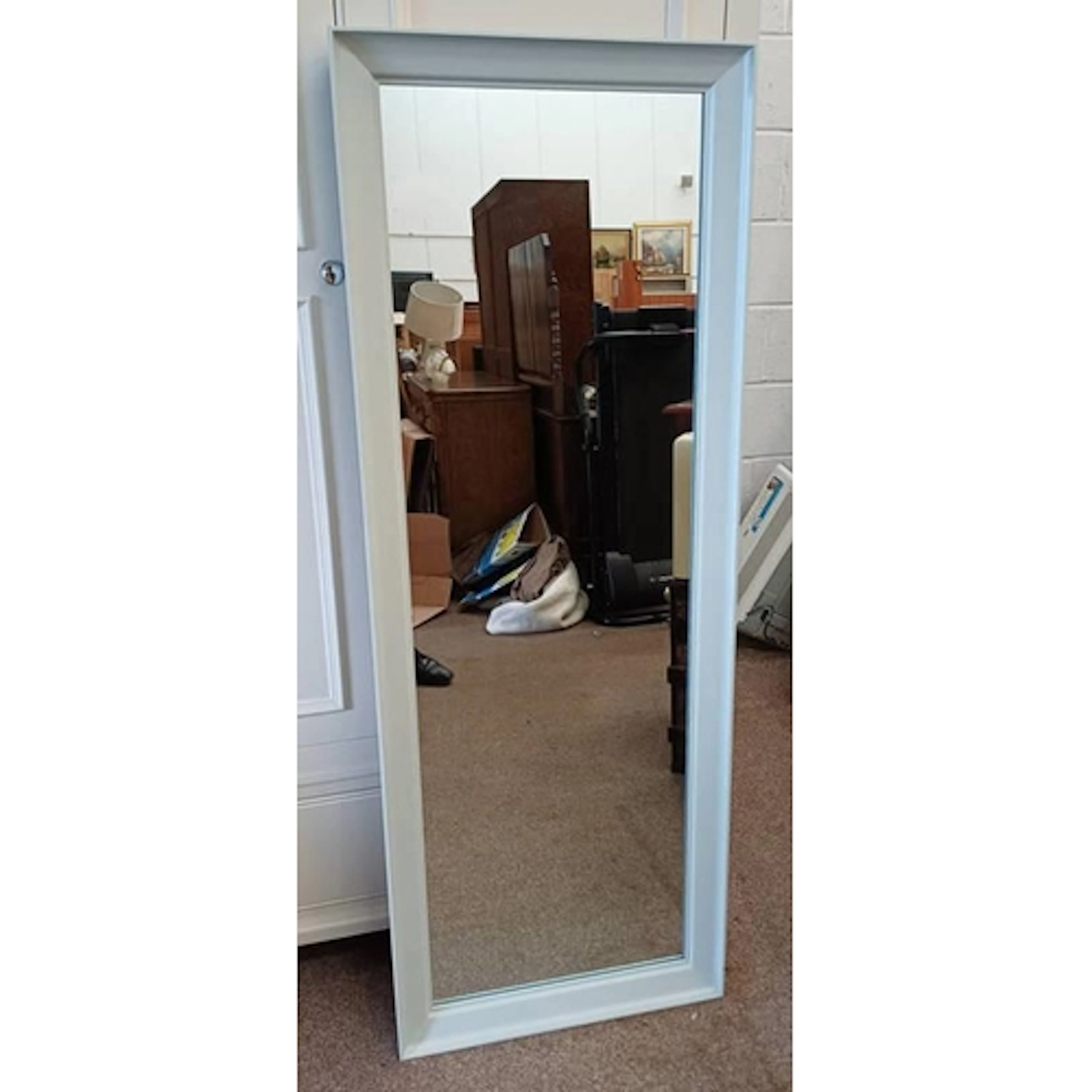 NEPTUNE RECTANGULAR OVERMANTLE MIRROR WITH PAINTED FRAME LAB...