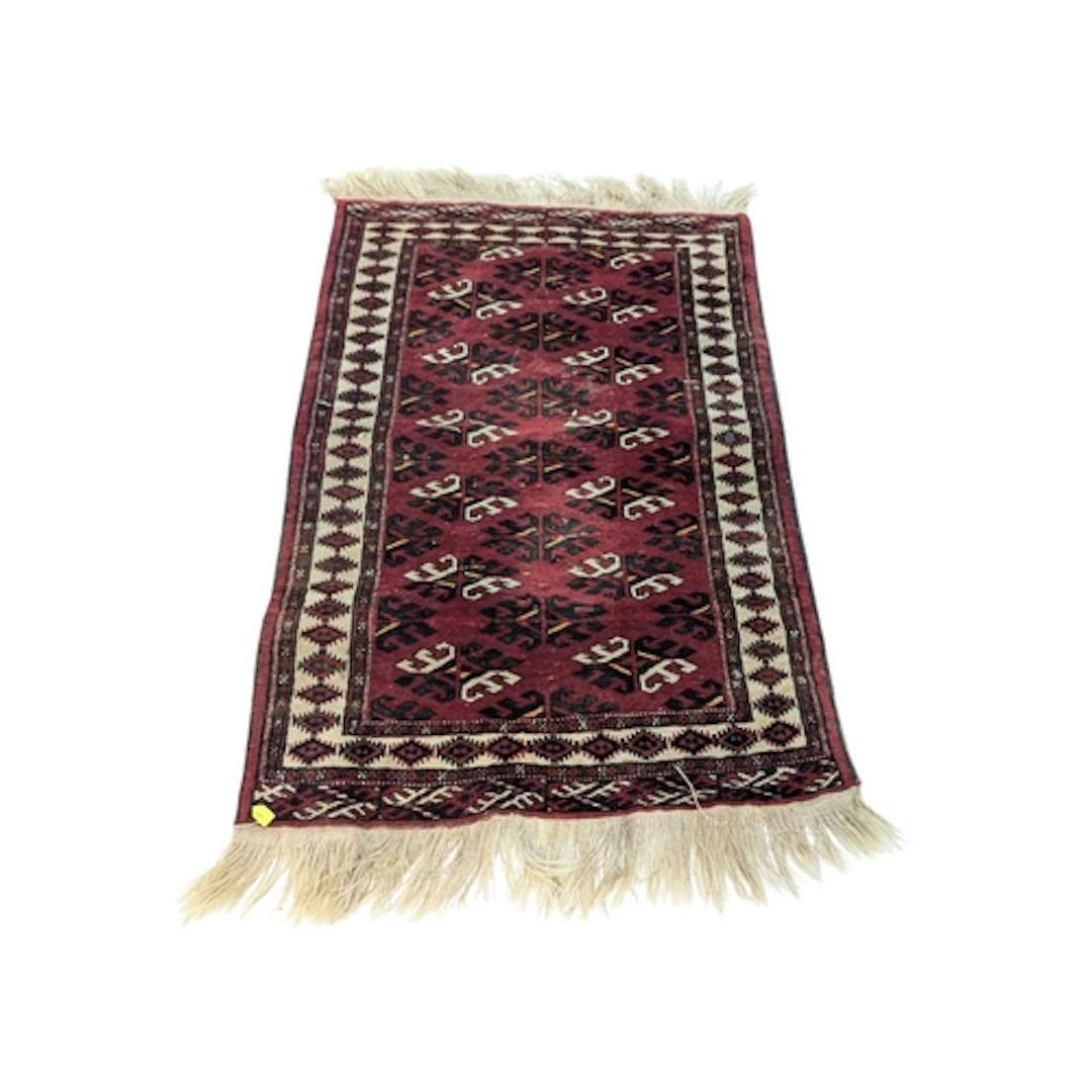 A vintage 20th century Persian Islamic Turkmen carpet floor ...