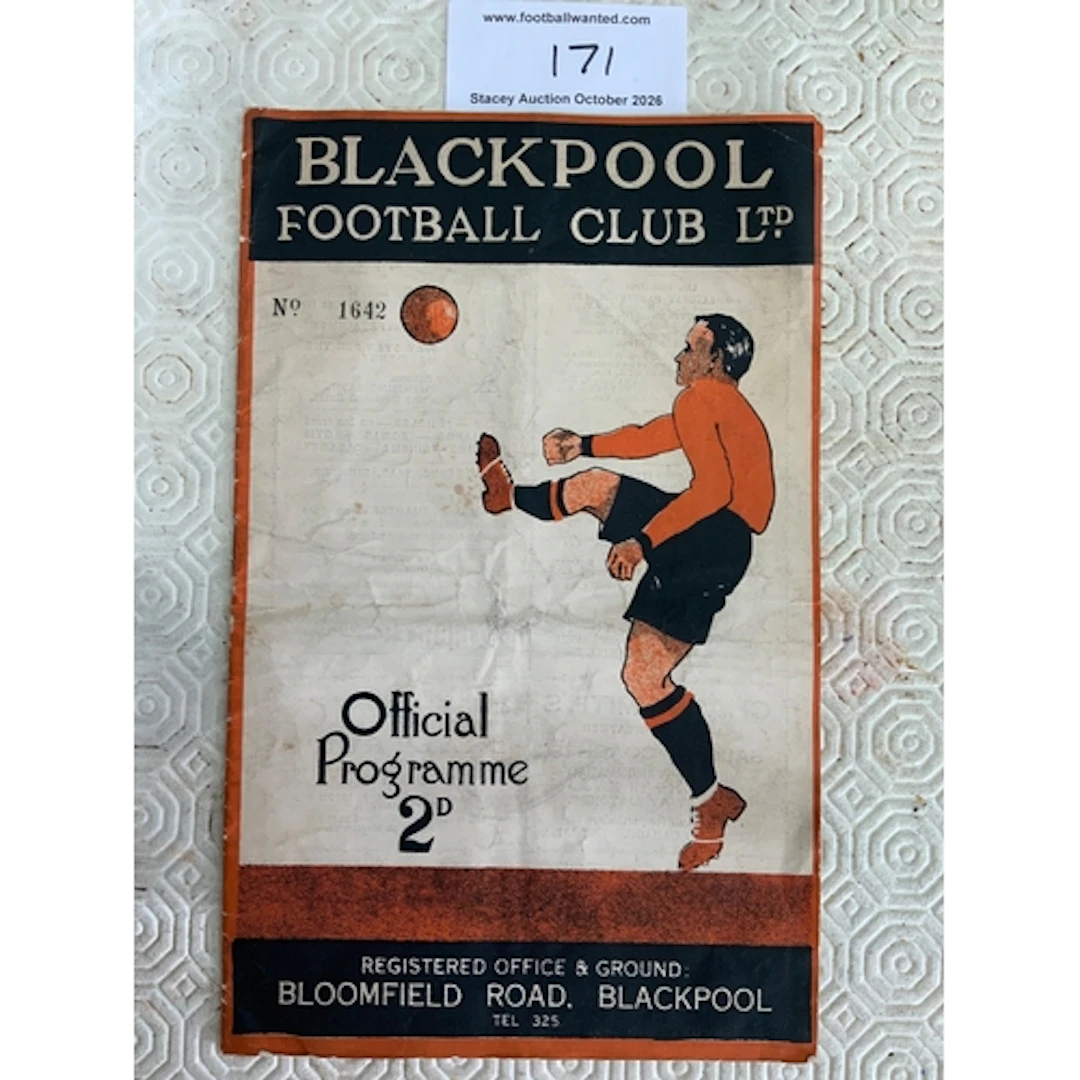 1932 England v Ireland At Blackpool Signed Football Programm...