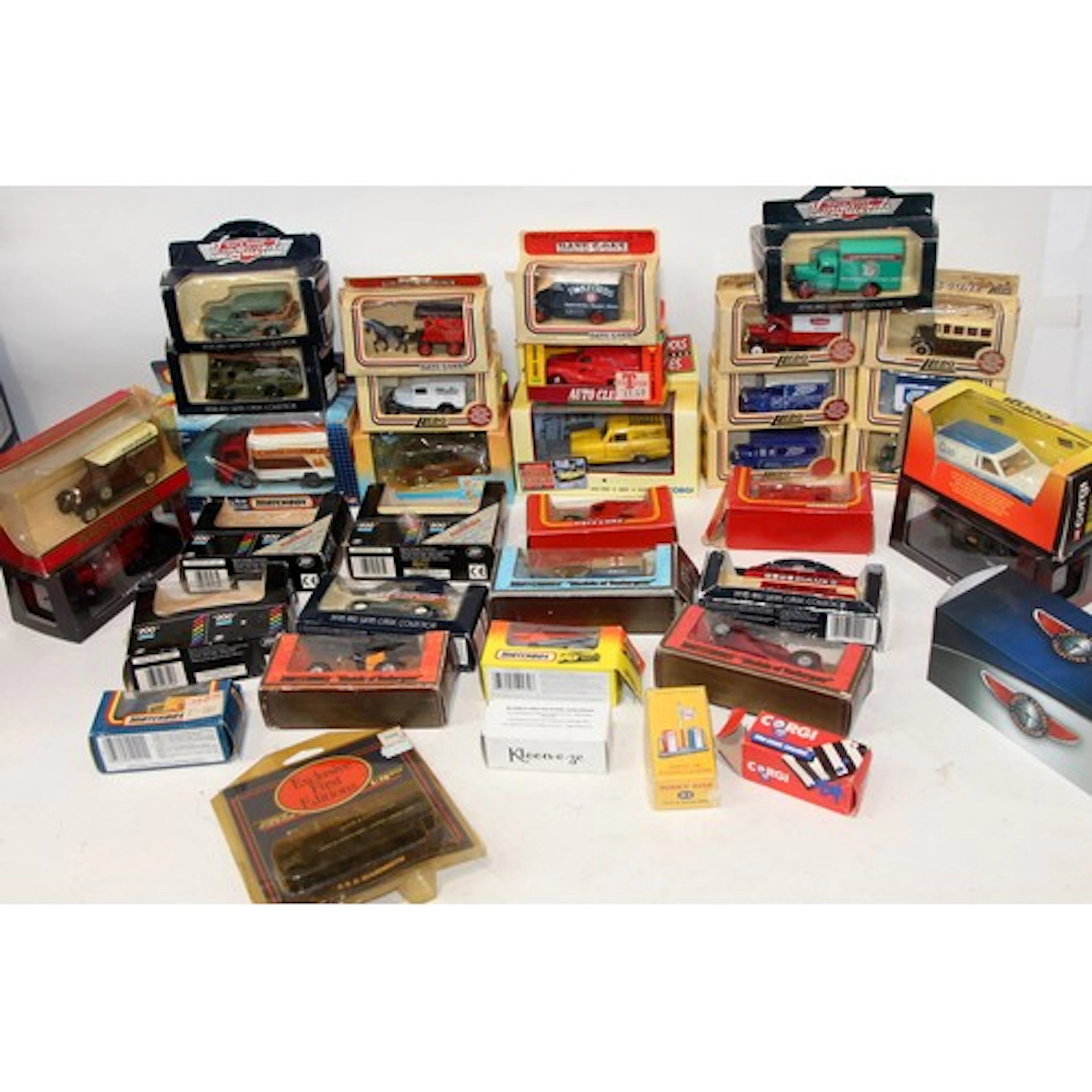 A large collection of die-cast vehicles, Matchbox, Corgi, Ll...