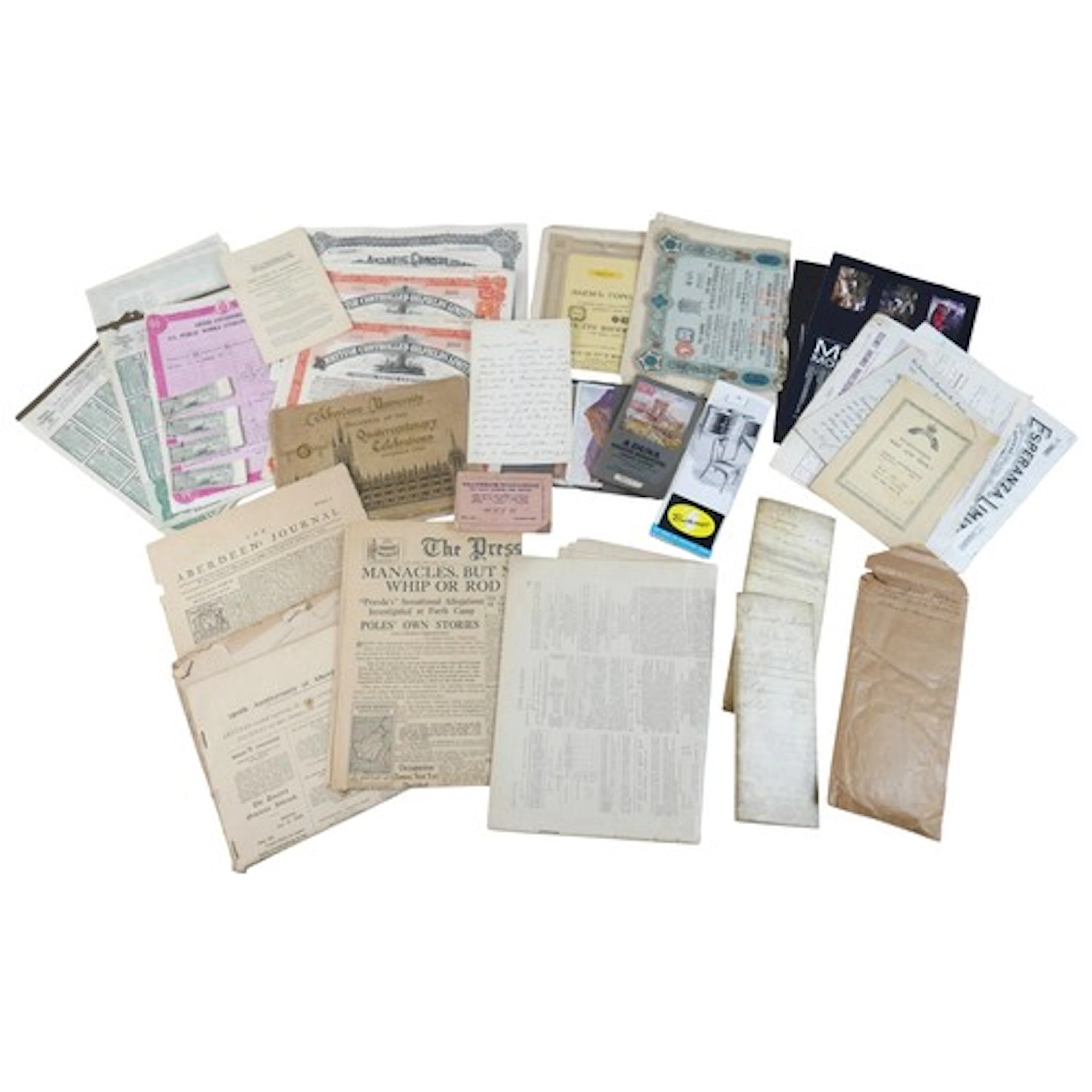 A quantity of assorted vintage stock and share certificates ...
