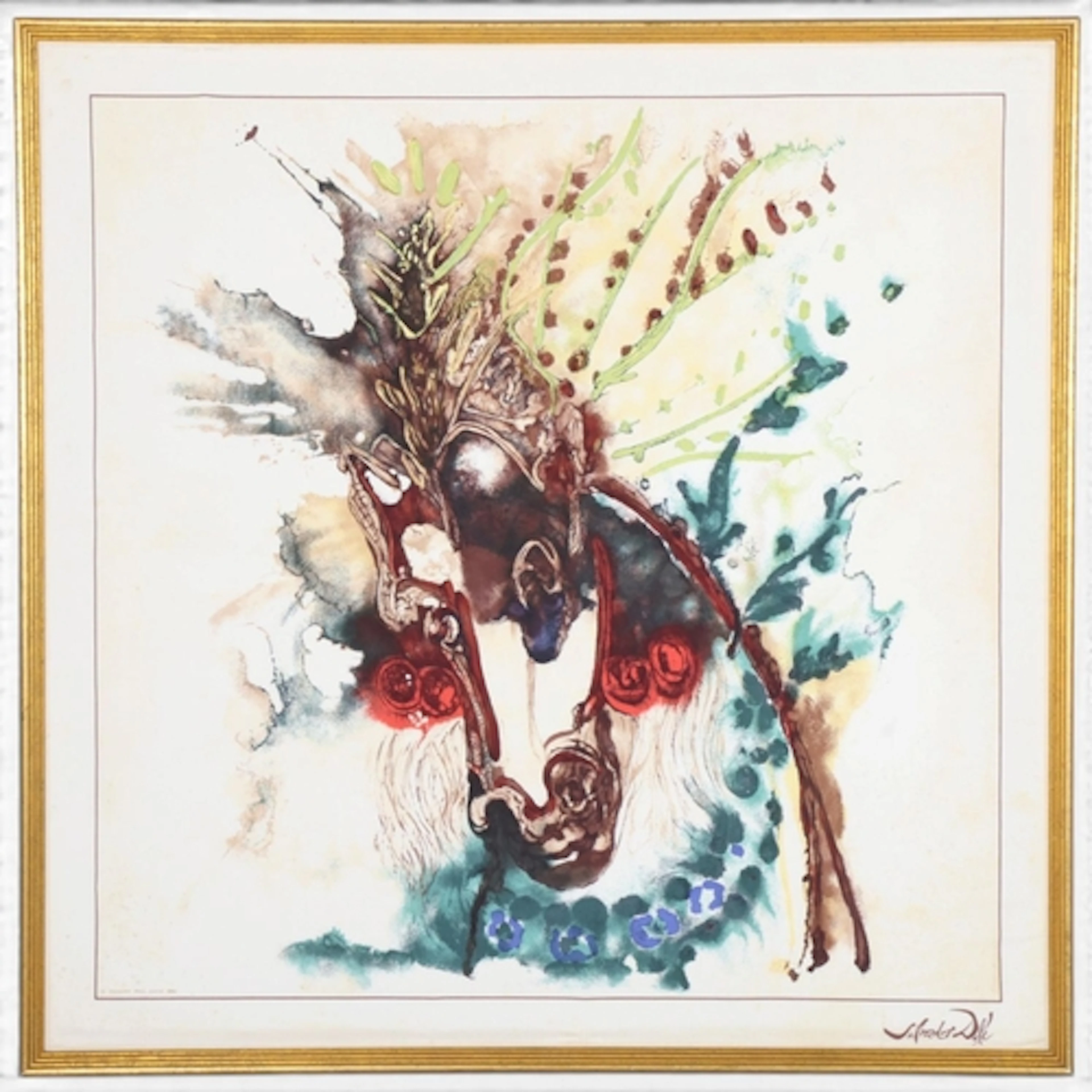 A limited edition SALVADOR DALI silk scarf, "Bucephale" Nr 3...