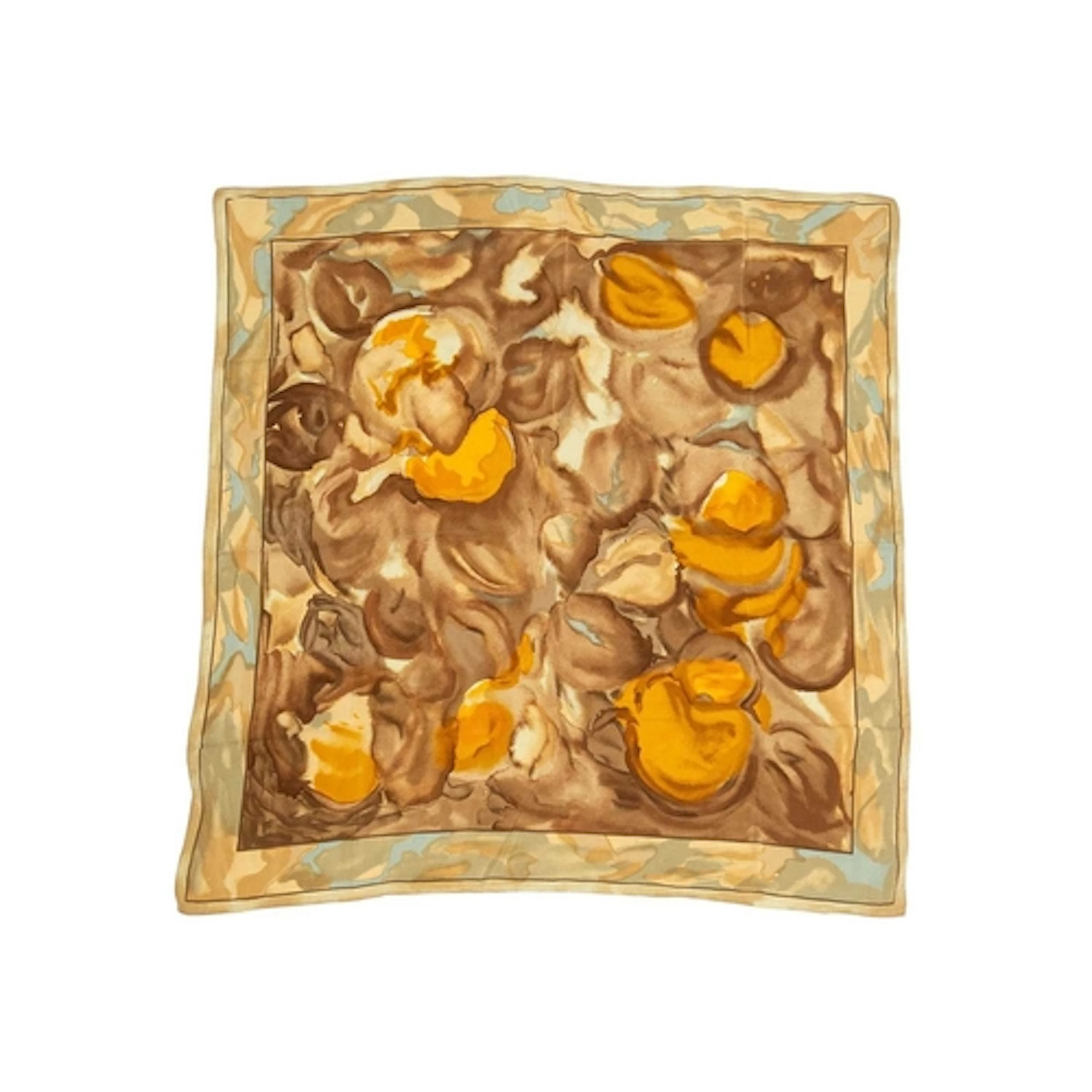 A 1950s Pierre Balmain silk scarf. With stylized floral deco...