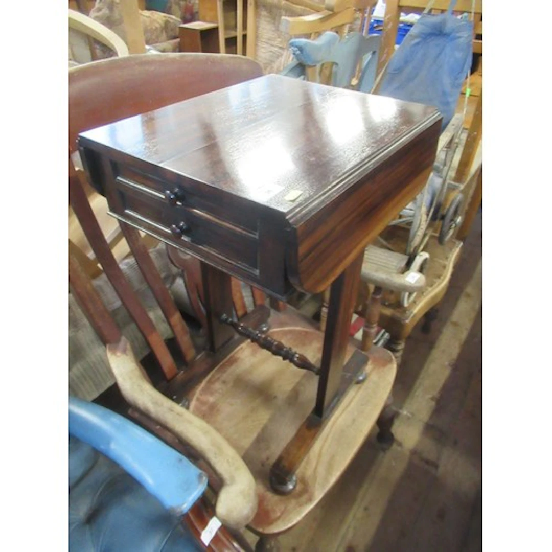 A 19th century Rosewood work table