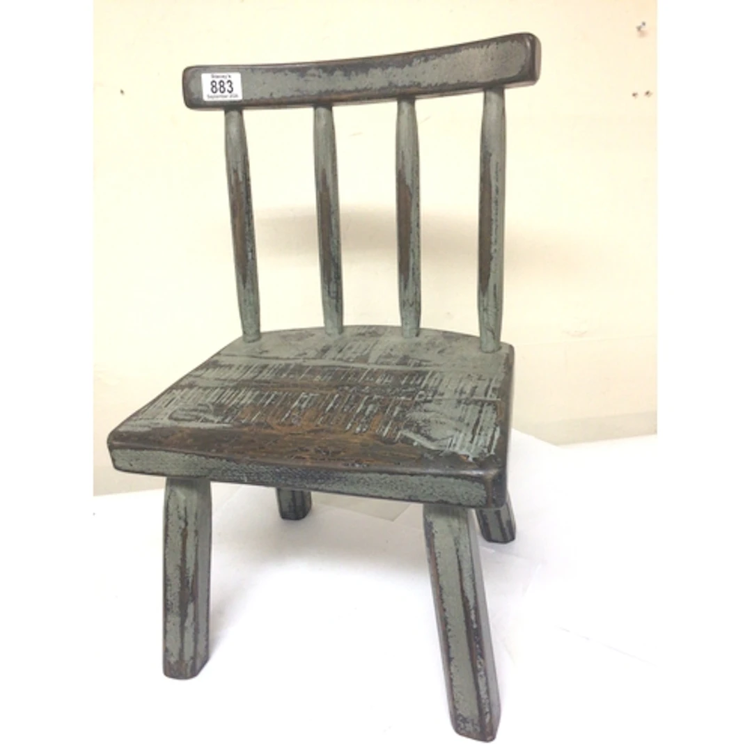 A Nice example of a painted Vernacular child’s chair with a ...