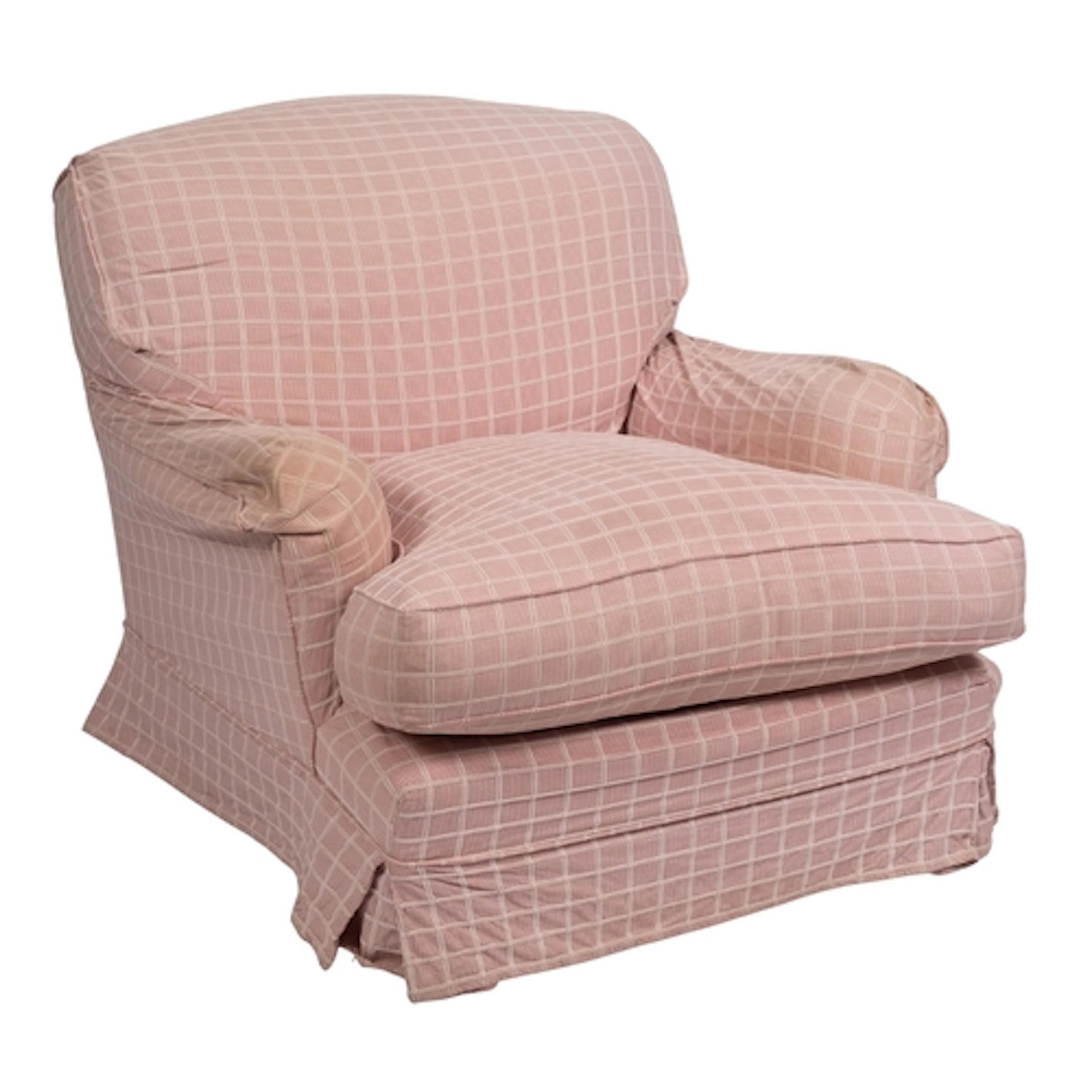 An upholstered armchair in the style of examples by Howard &...