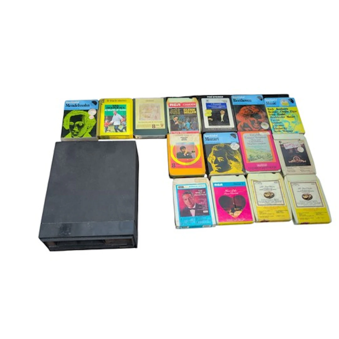 BSR McDonald (model TD8S-2) 8-track player with 15 cartridge...