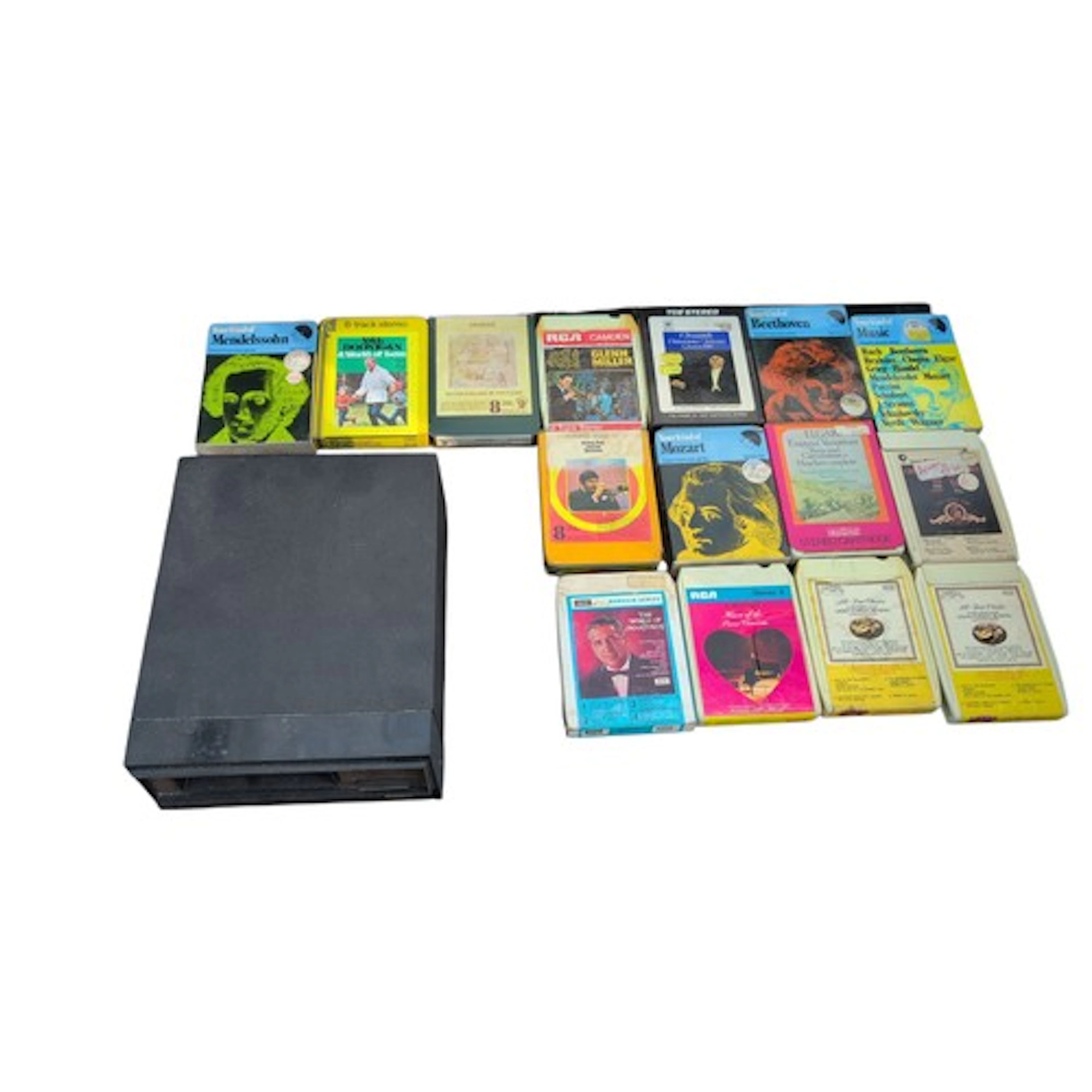 BSR McDonald (model TD8S-2) 8-track player with 15 cartridge...