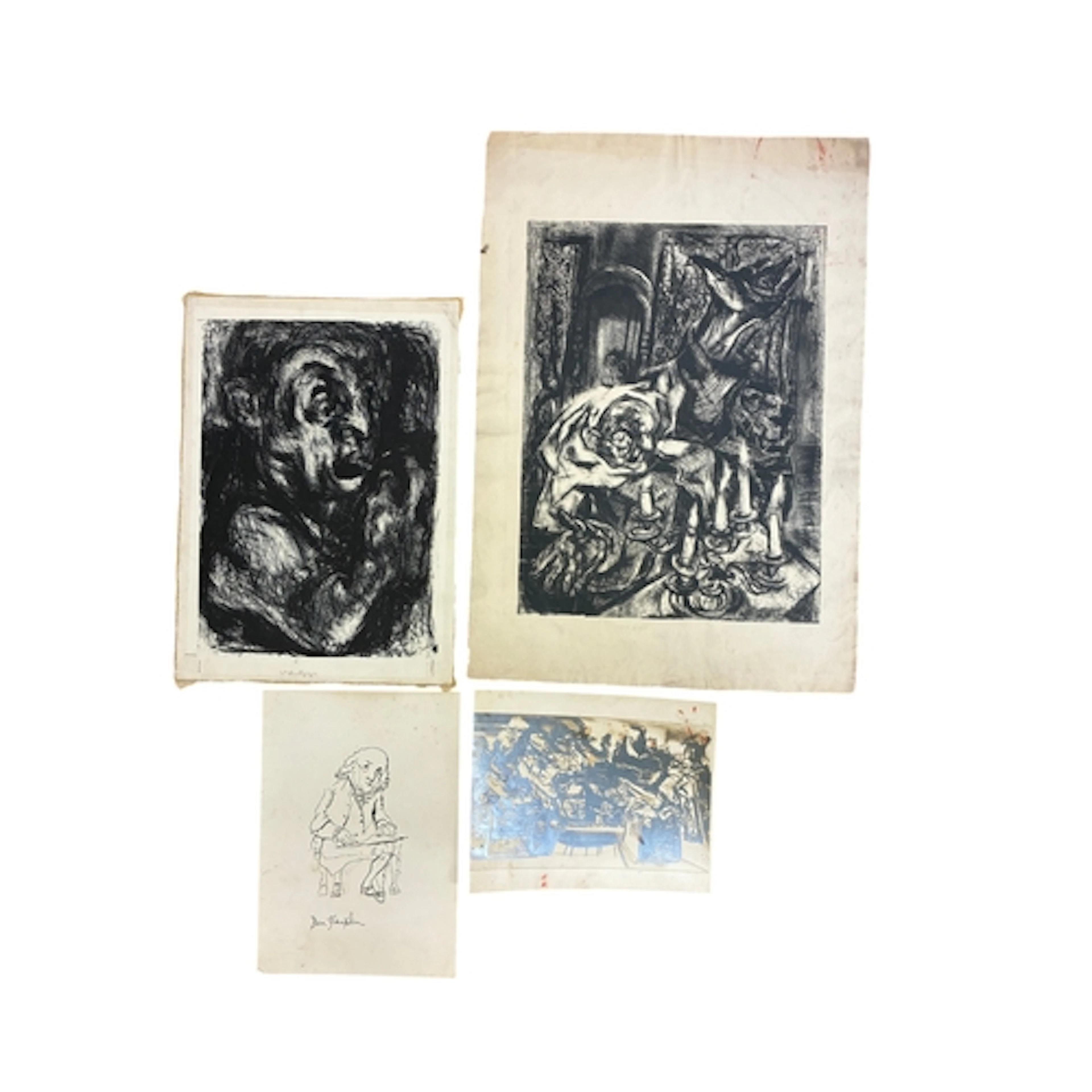 Nan Lurie (American, 1906-1985) - A drawing and six lithogra...
