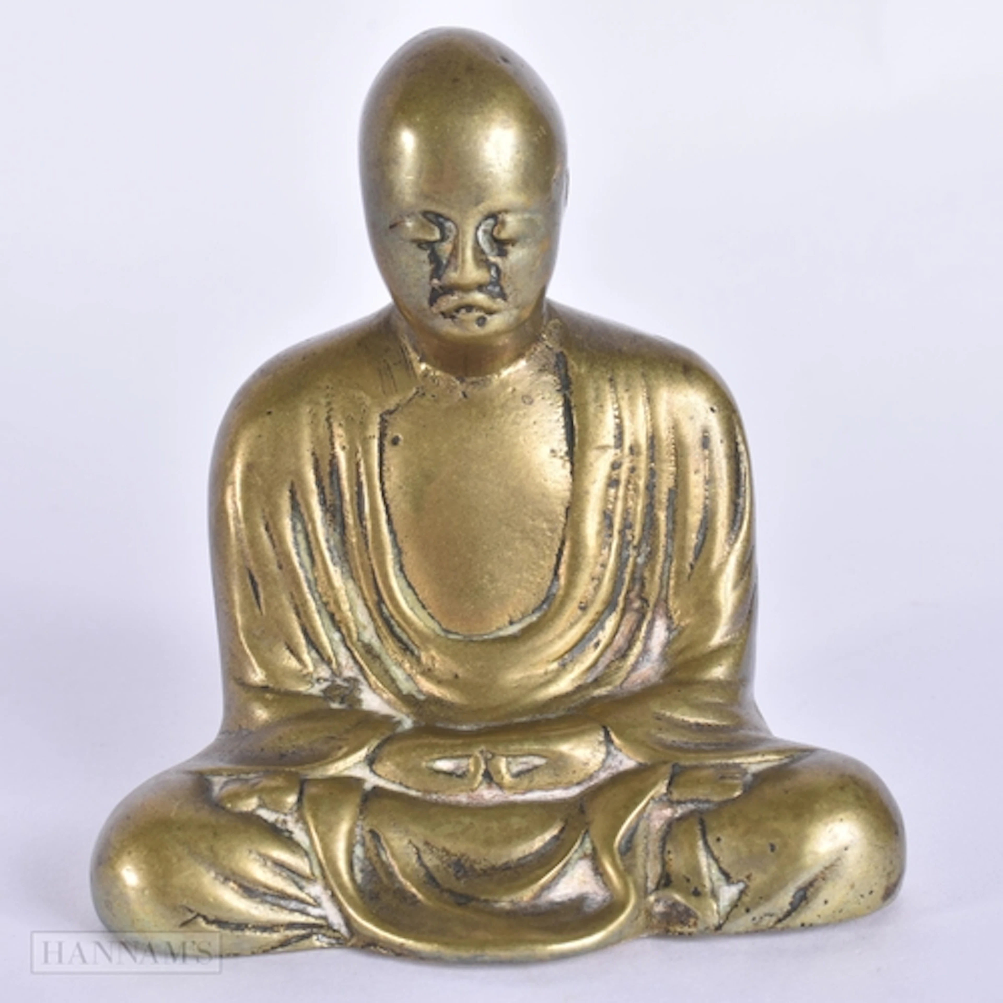 A 19TH CENTURY JAPANESE MEIJI PERIOD BRONZE BUDDHA modelled ...