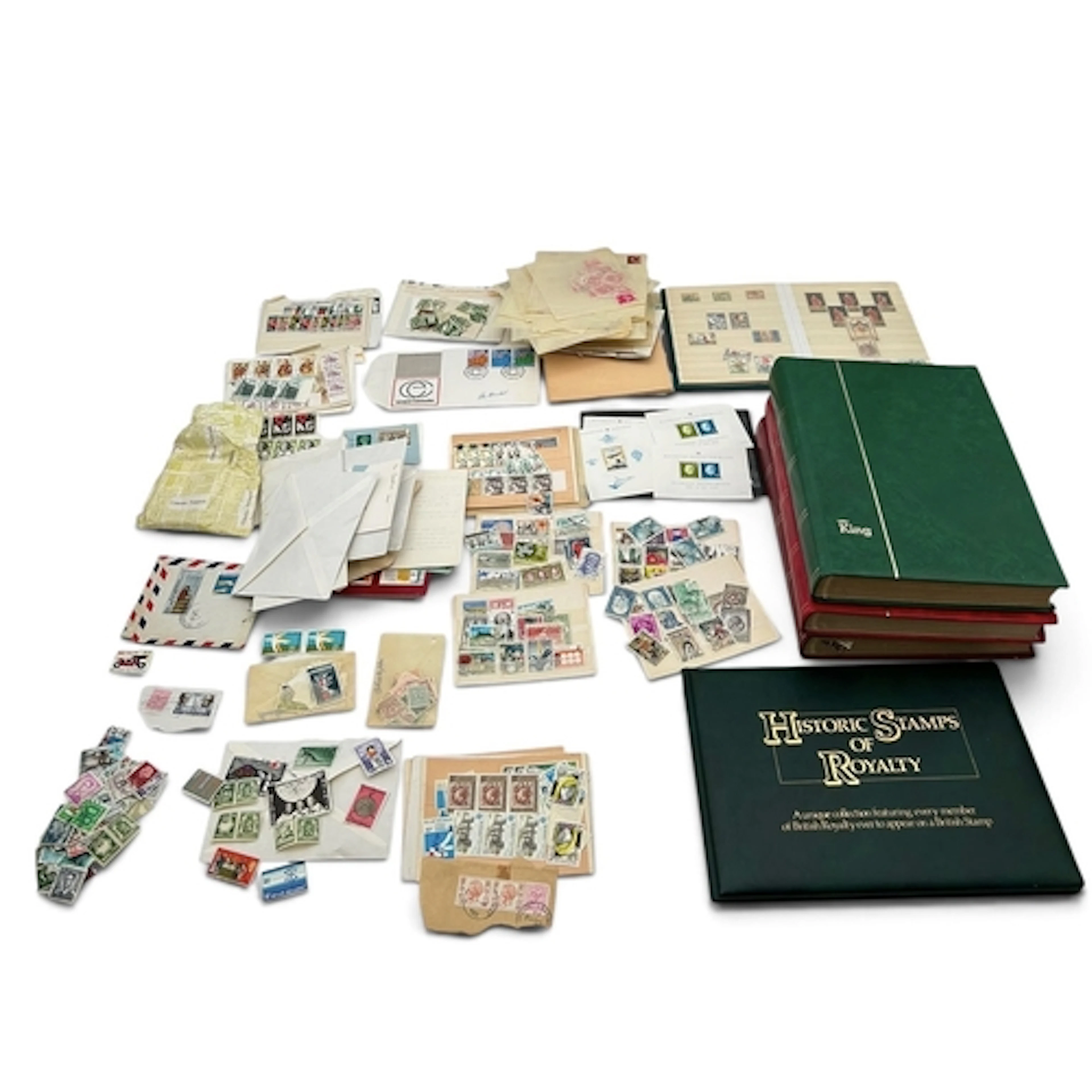 A COLLECTION OF STAMPS To include British and Belgian....