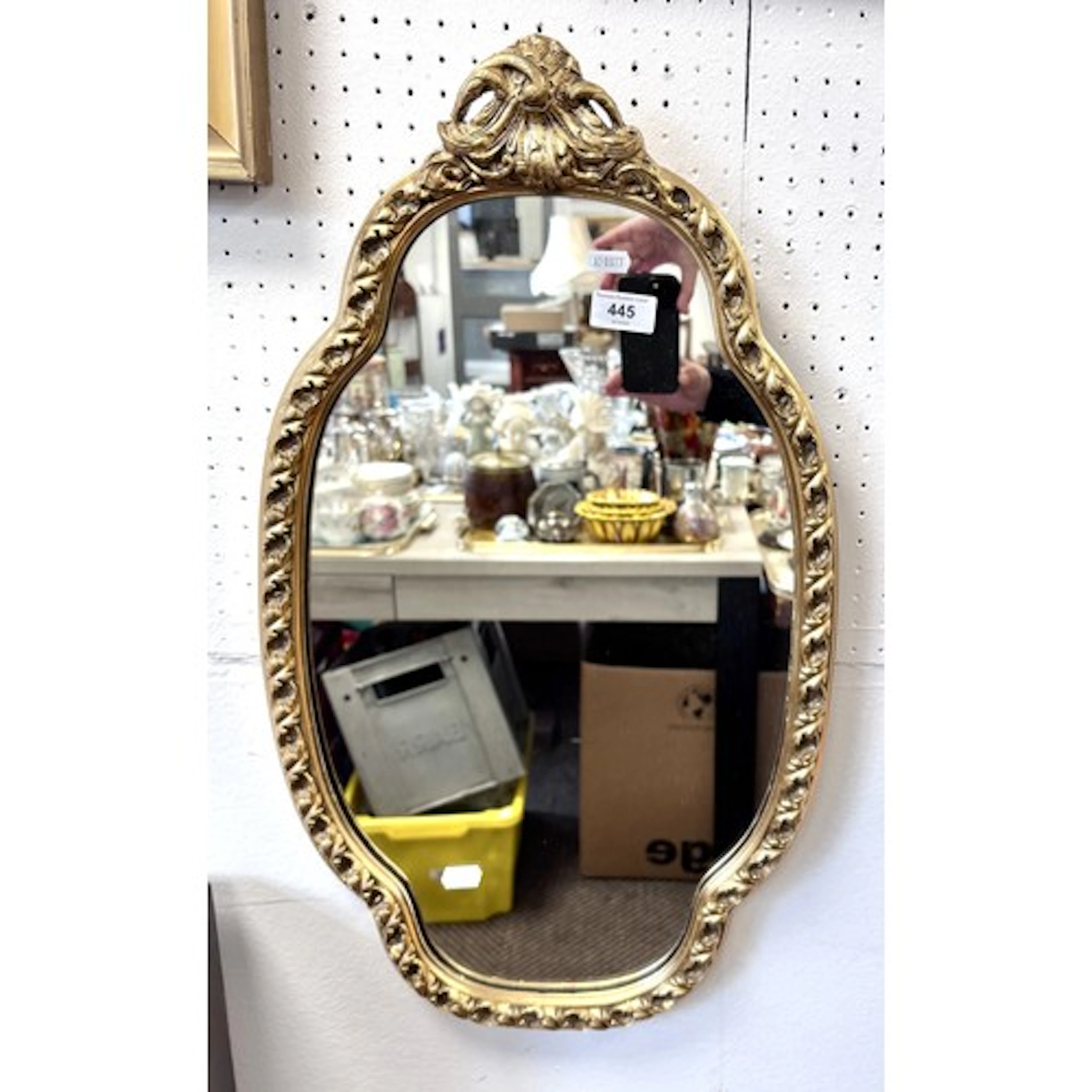 Gilt framed mirror.