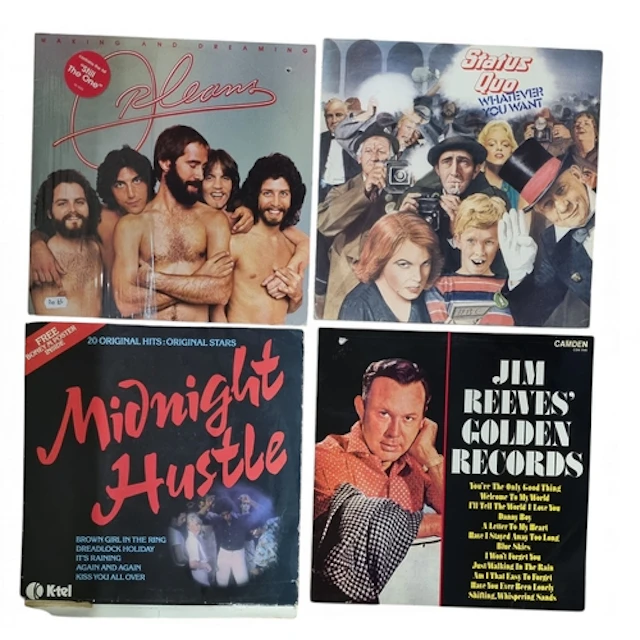 Thirteen vinyl Lp's of mixed genre. 33 x 32 cm approx.