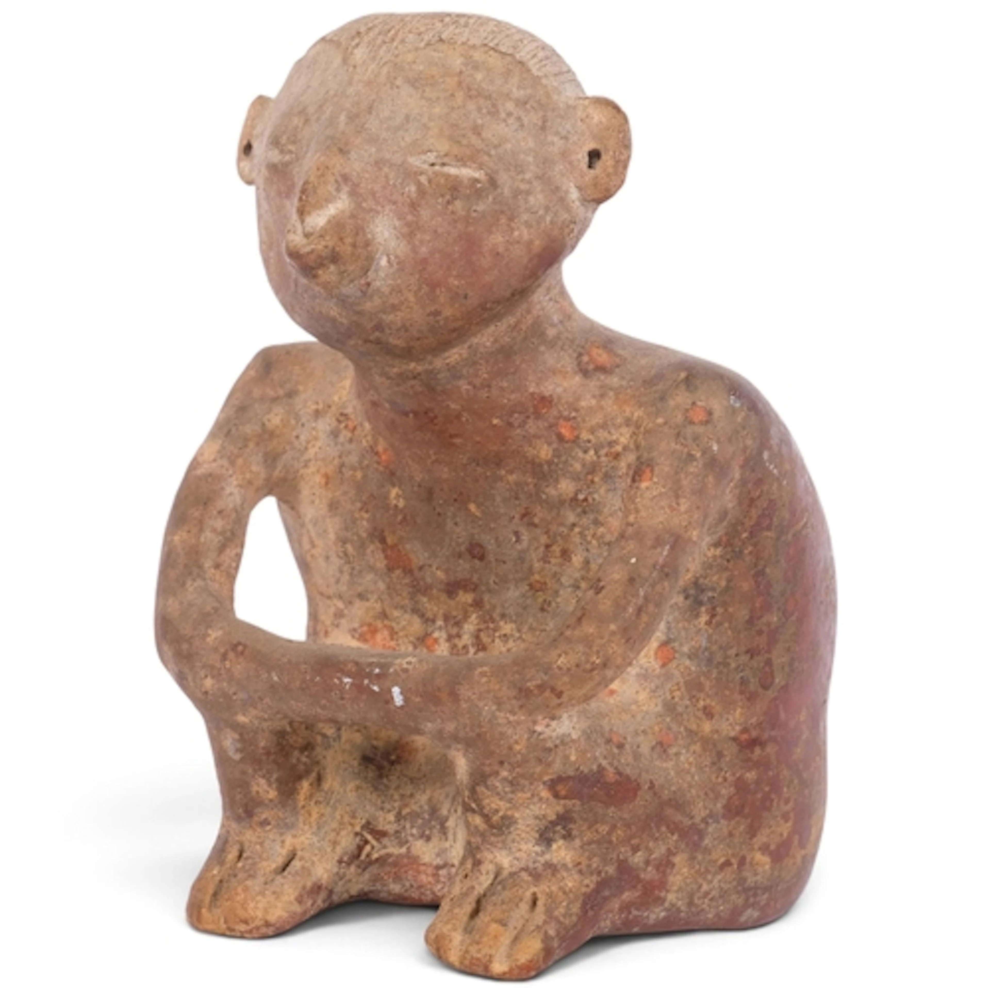 A pre-Colombian (Mexico) Nayarit terracotta flask, in the fo...