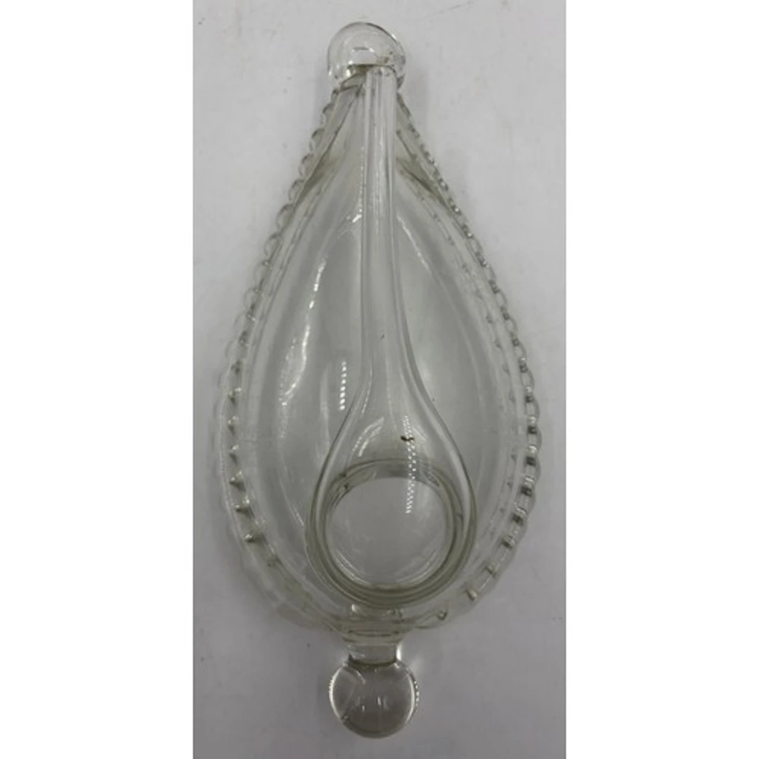 A hand blown 19thC Goethe storm or chemical barometer half-p...