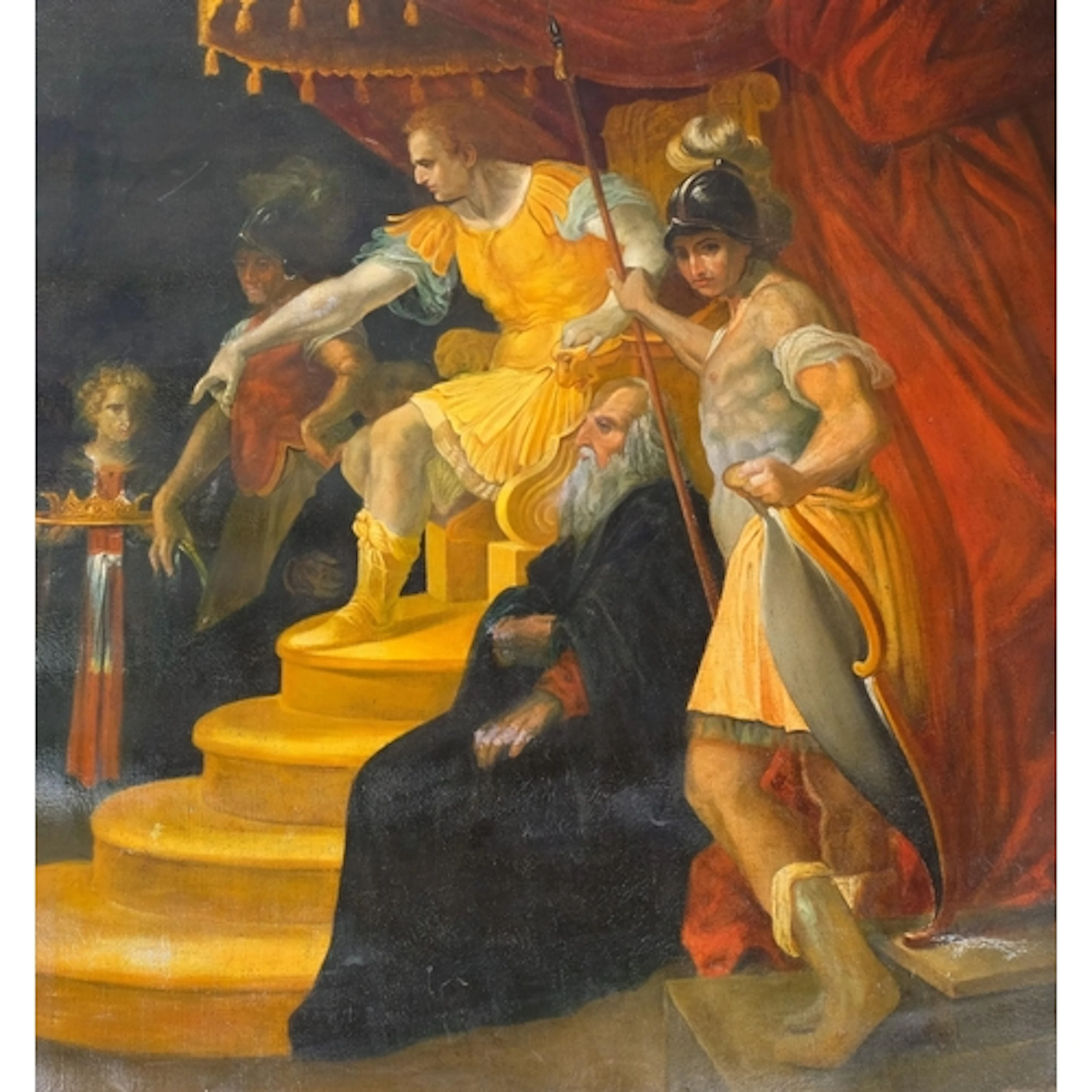 Study of Alexander The Great, large late 19th century unstre...
