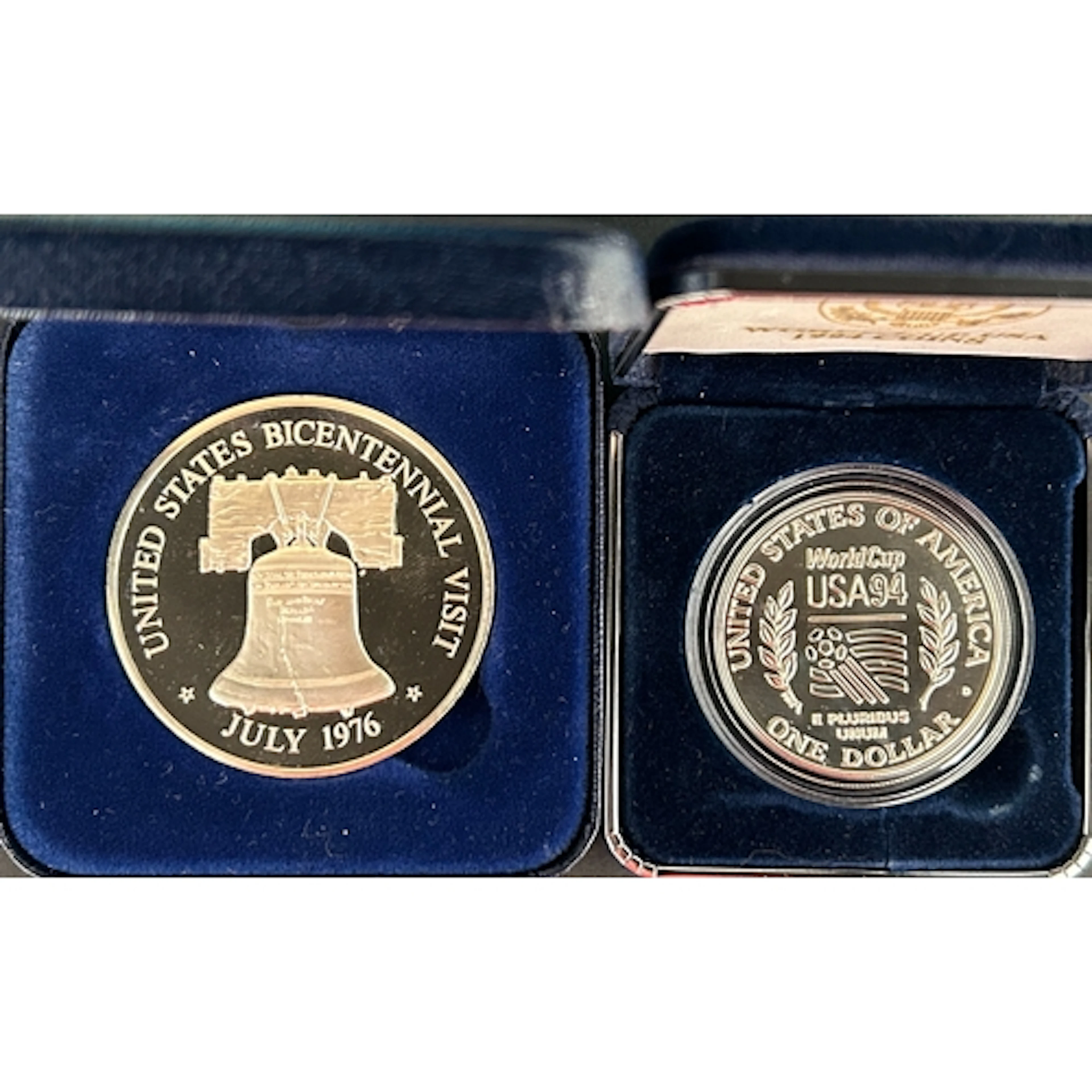 1976 Queen Elizabeth II Bicentennial Visit commemorative sil...
