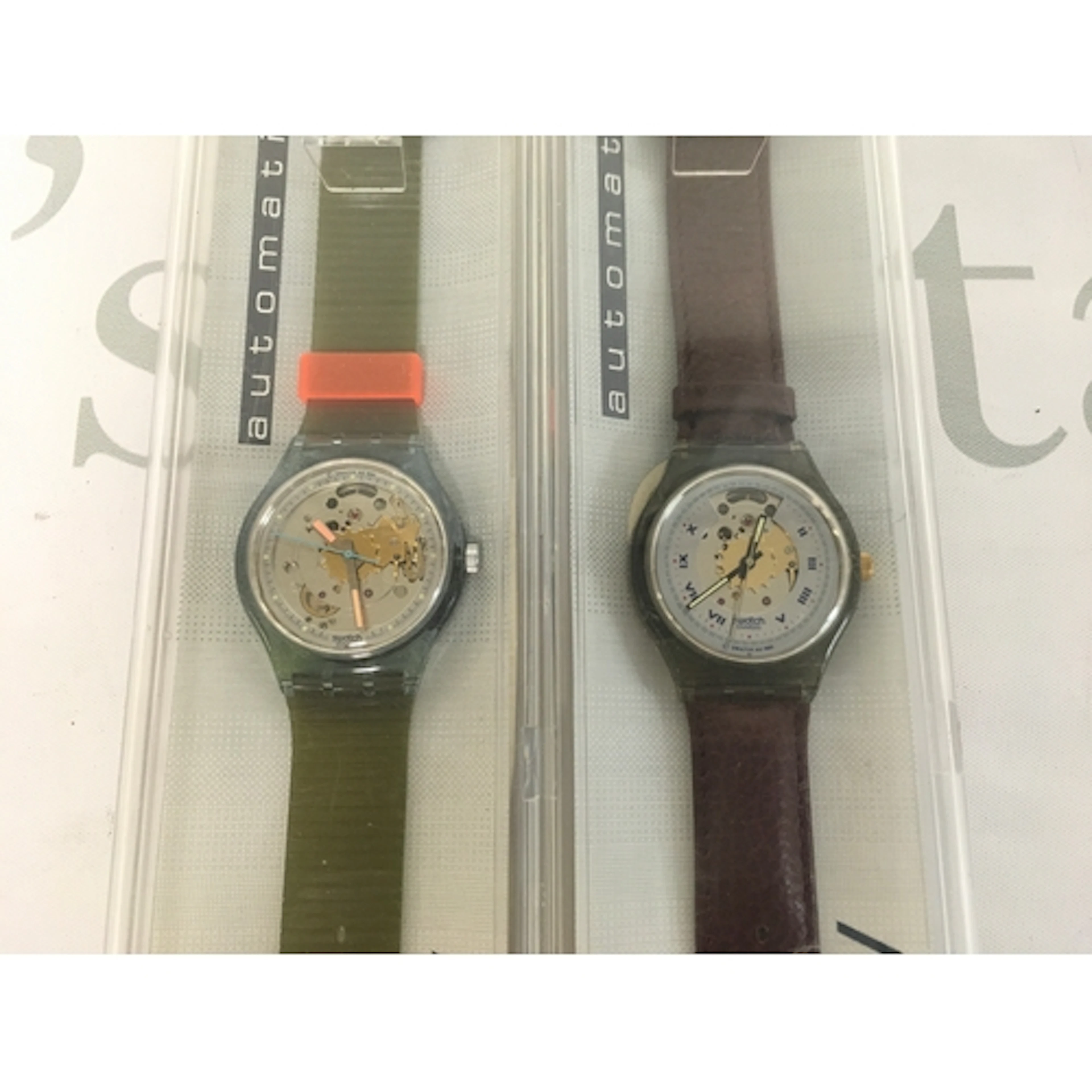 1991 Swatch Automatic watches, featuring a 37mm skeleton dia...