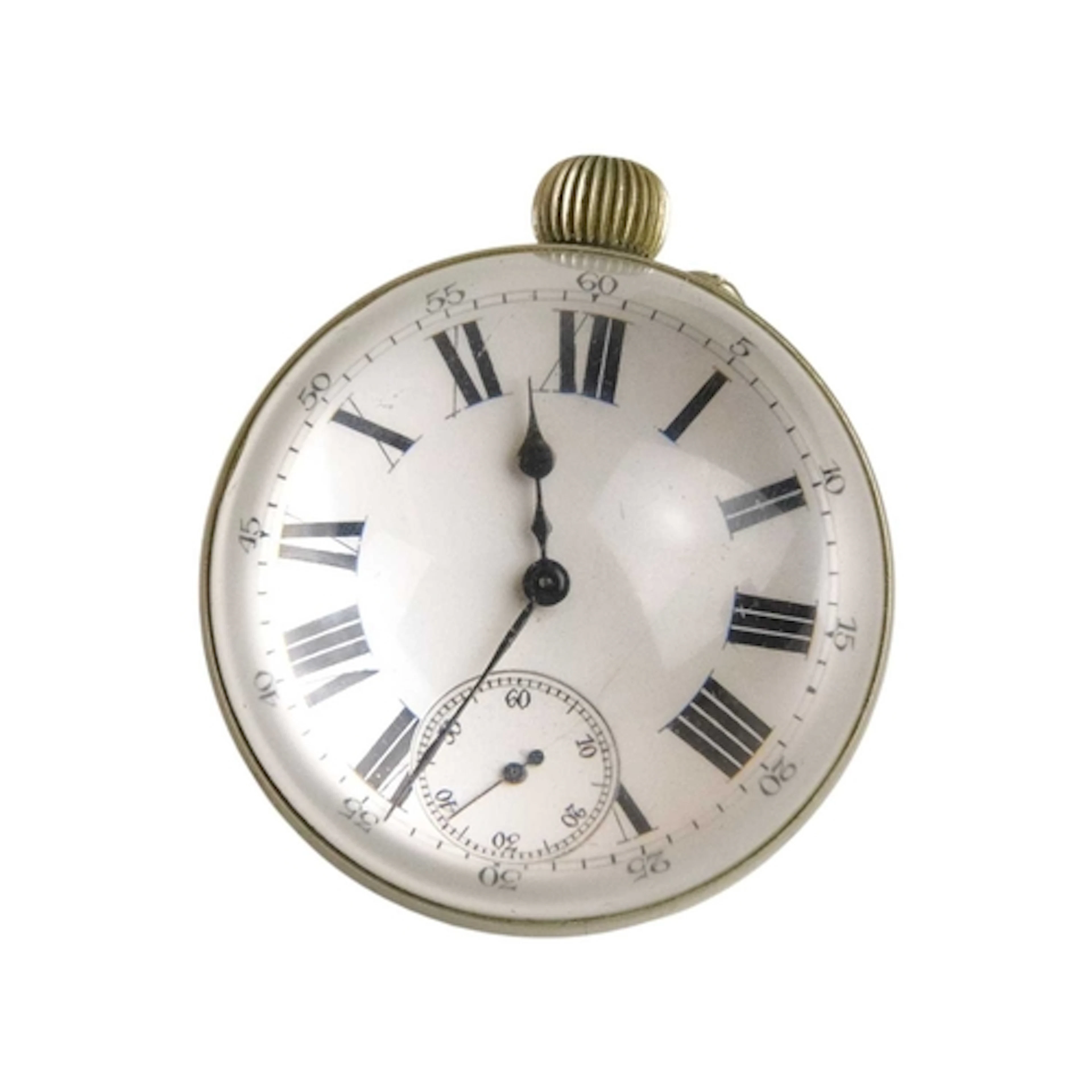 A novelty glass ball desk watch. With a staff wind movement ...