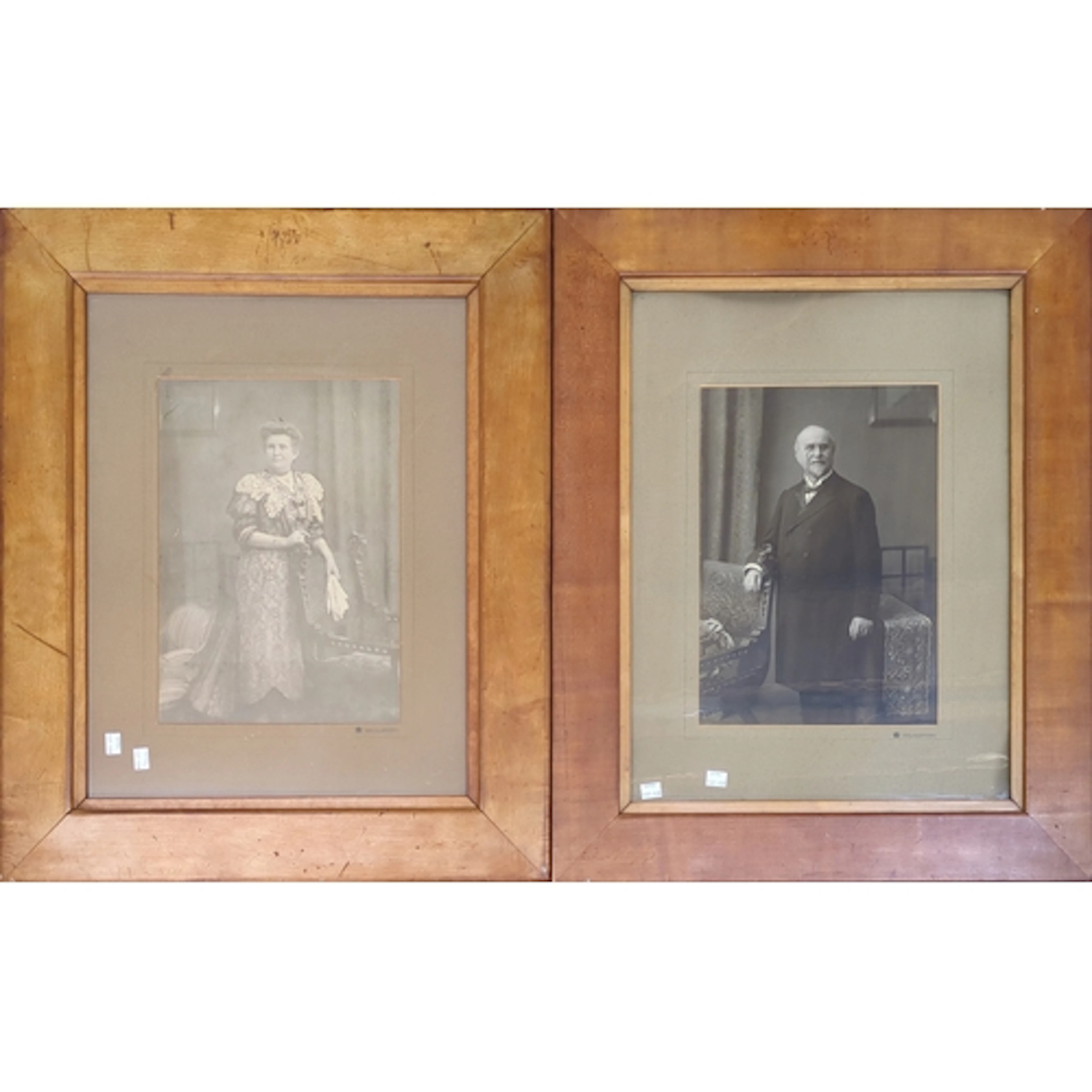 A good pair of large 19th century decorative photographs, ma...