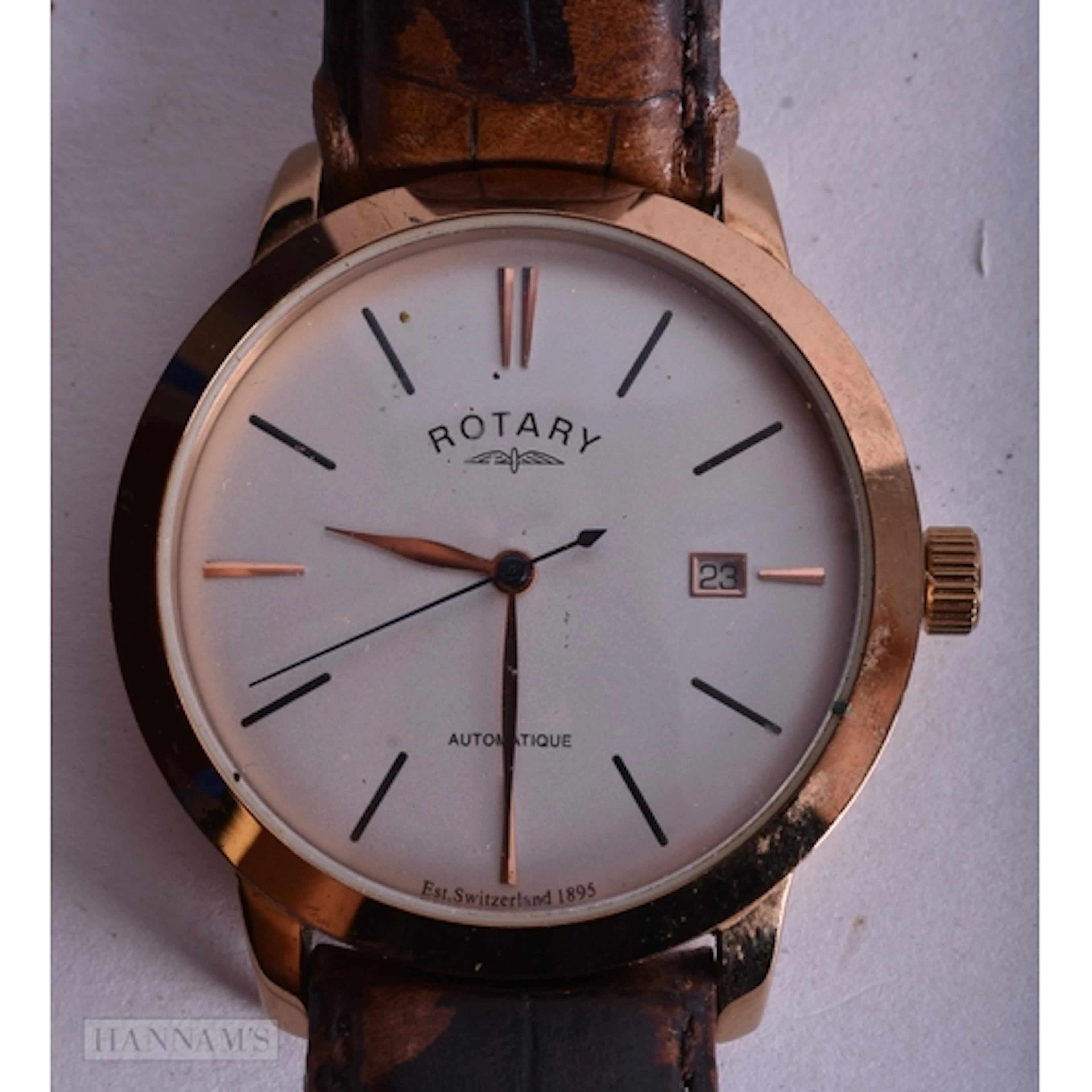 AN AUTOMATIC ROTARY DATEJUST WATCH, running 4.3cm inc crown