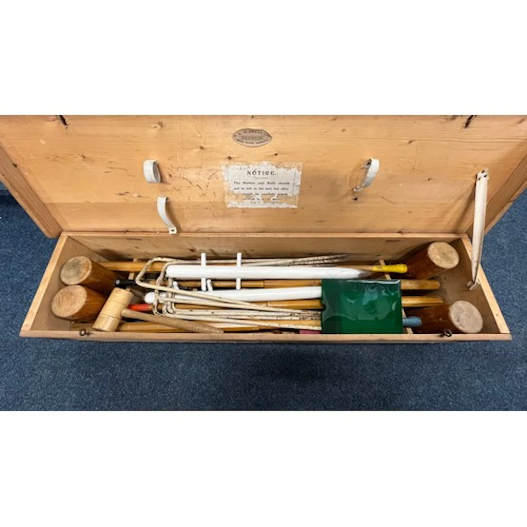 Club croquet set manufactured by F.H.Ayres Ltd London