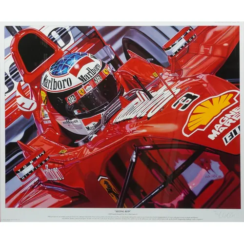Colin Carter - Seeing Red (1999 Imola Grand Prix), a signed ... | Barnebys