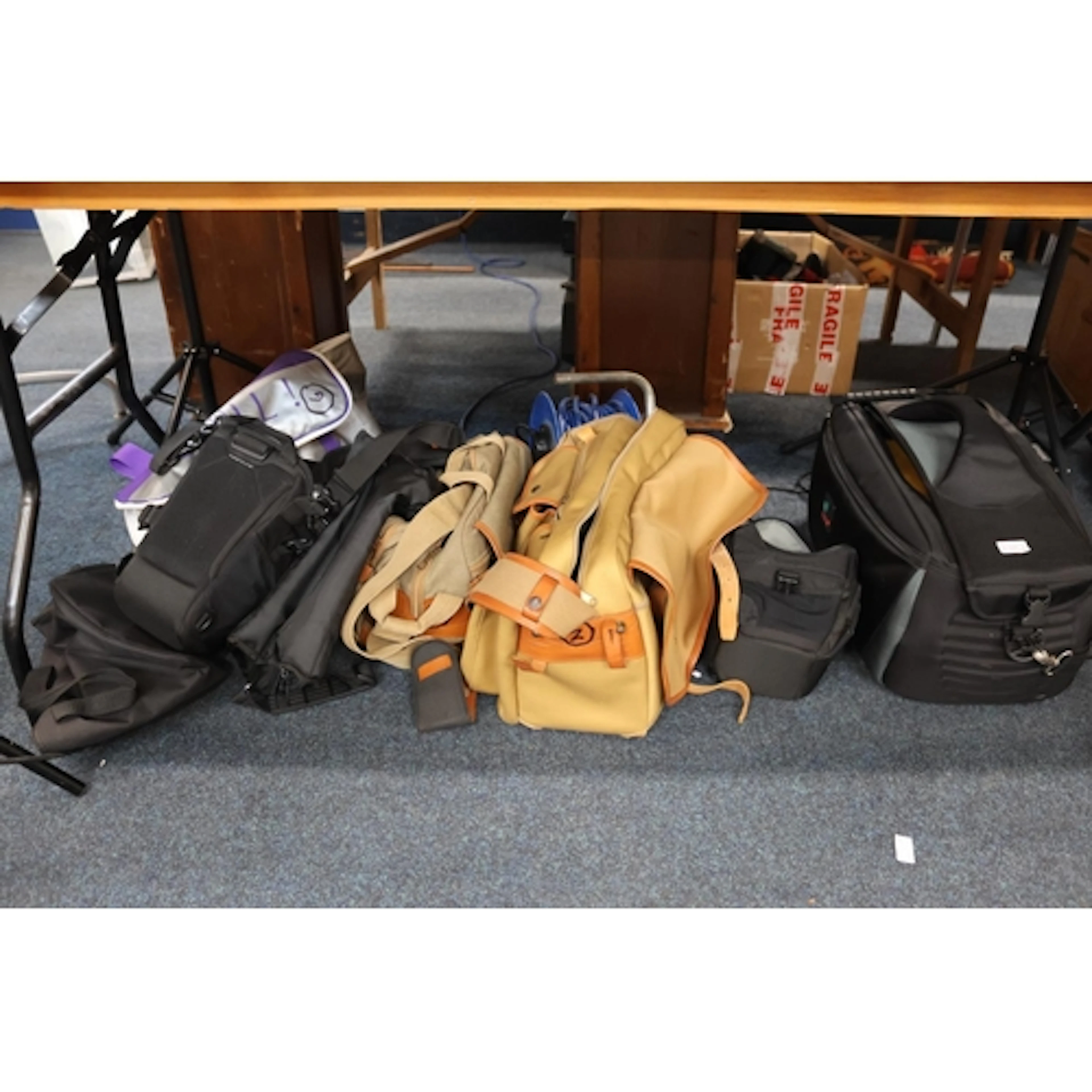 Vintage camera bags and carriers to include Insert Trolley, ...