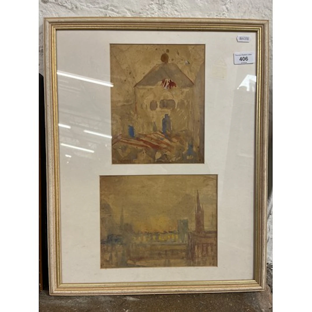 Pair of William J. Macleod watercolours, each measuring, 22c...