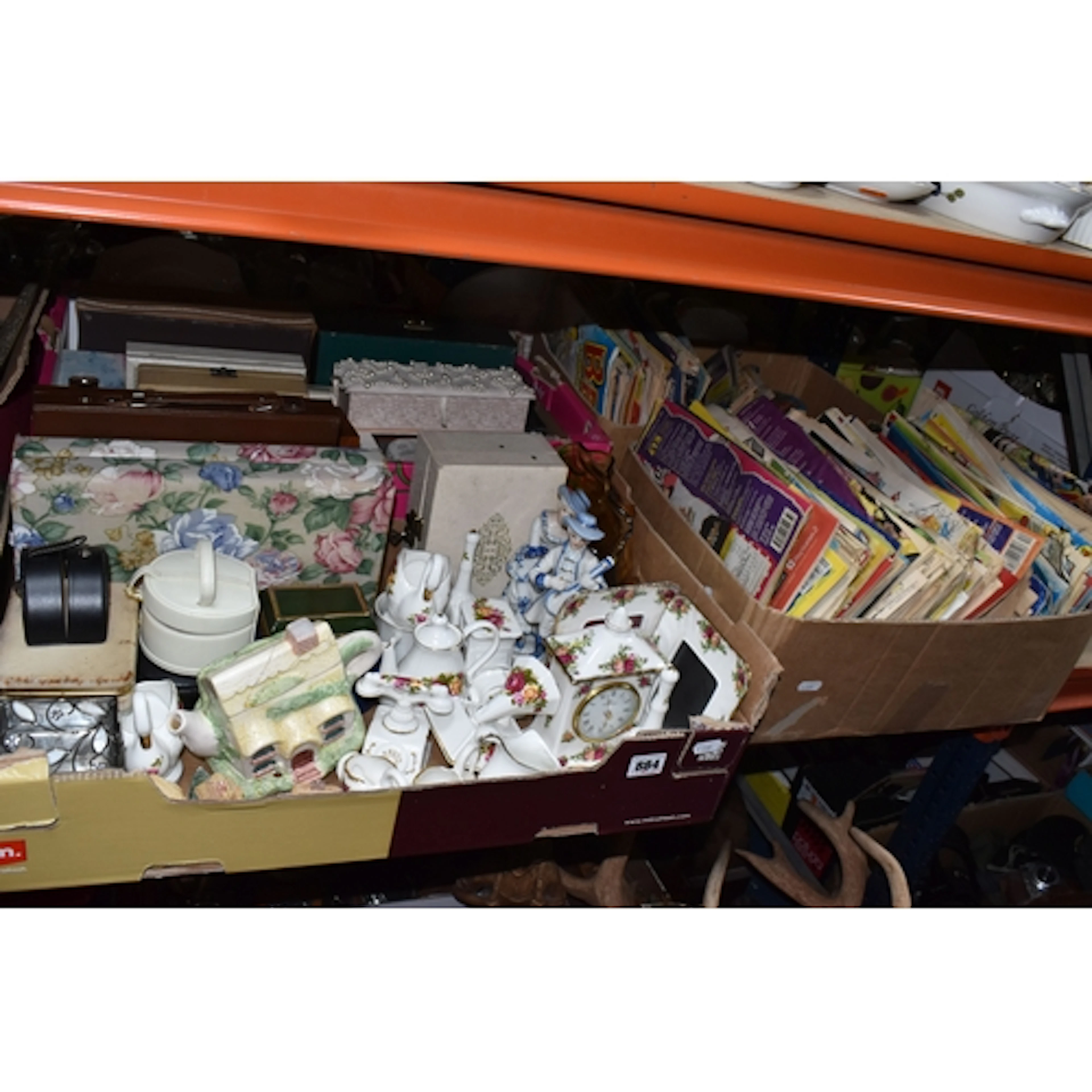 FOUR BOXES OF HOUSEHOLD RELATED ITEMS to include two boxes o...