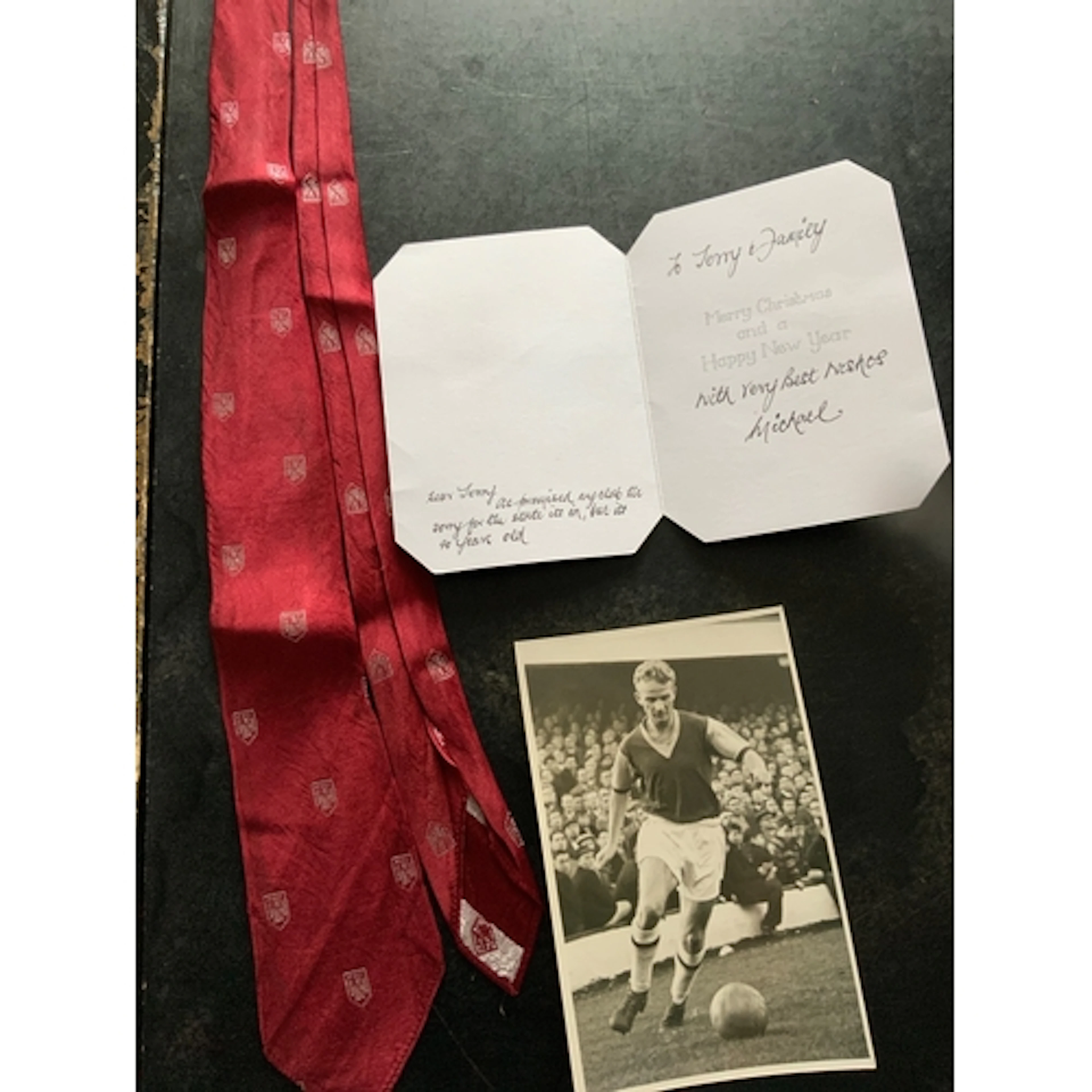Mike Grice West Ham Football Tie: Mikes original tie he wore...