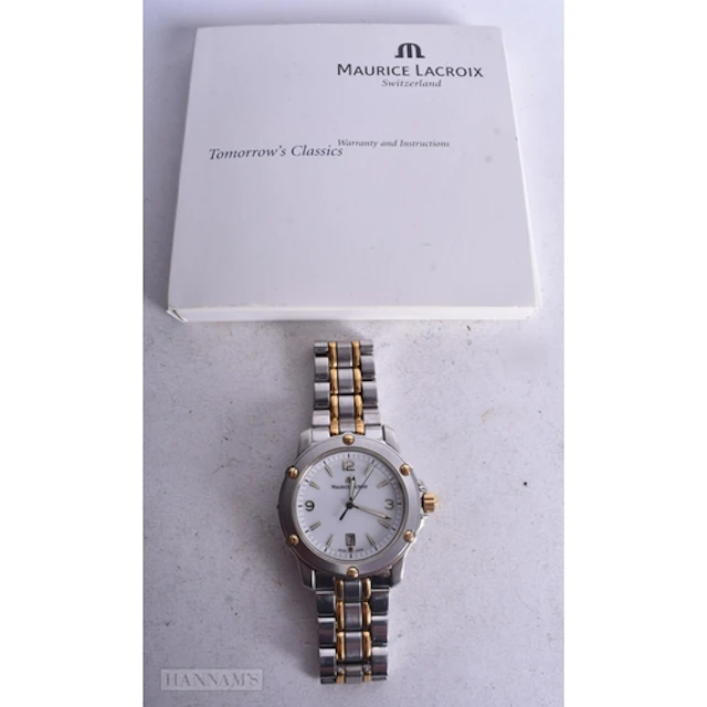 A Maurice Lacroix Watch with papers. Working. 4.5cm incl c...