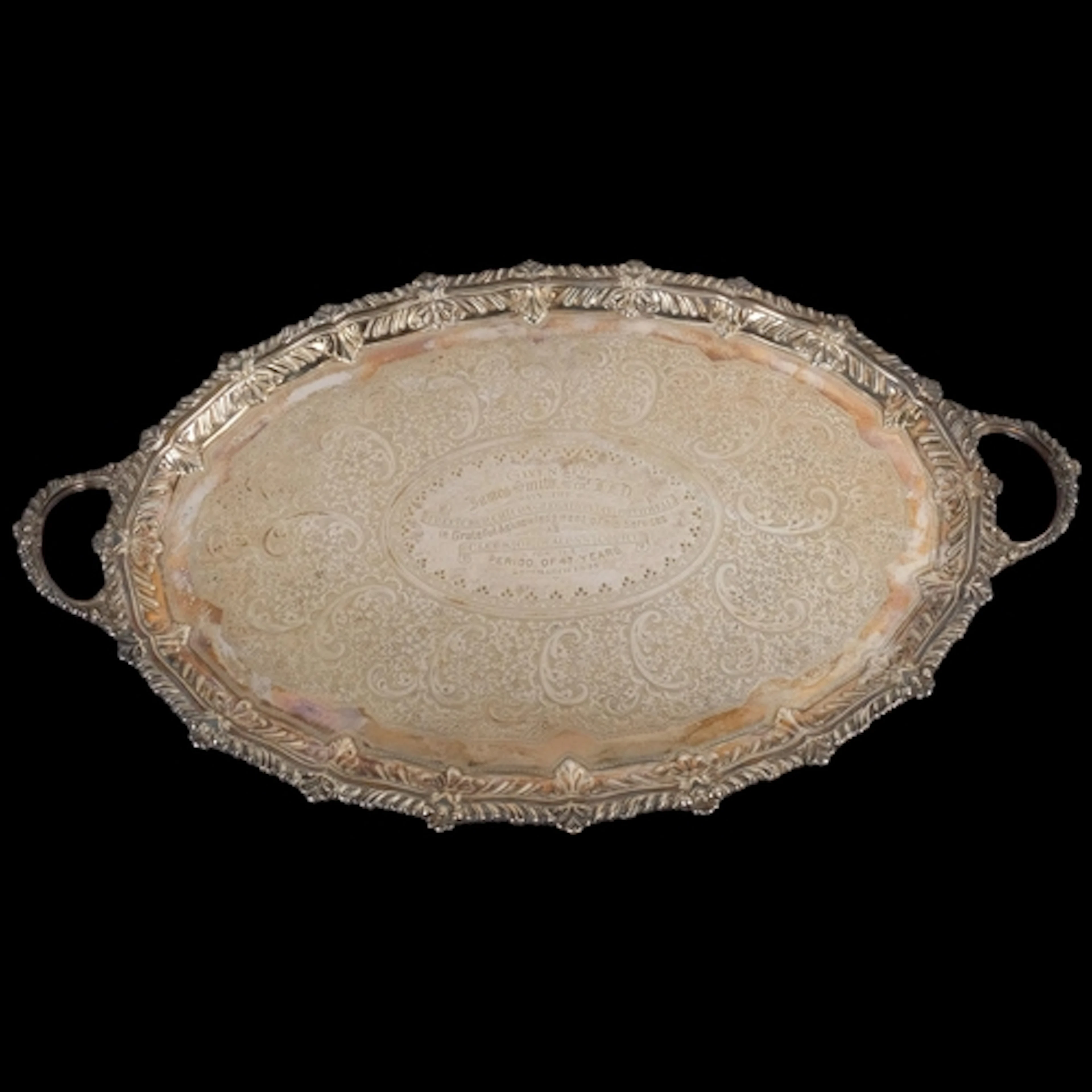 A Victorian Scottish silver 2-handled tea tray, possibly Tho...