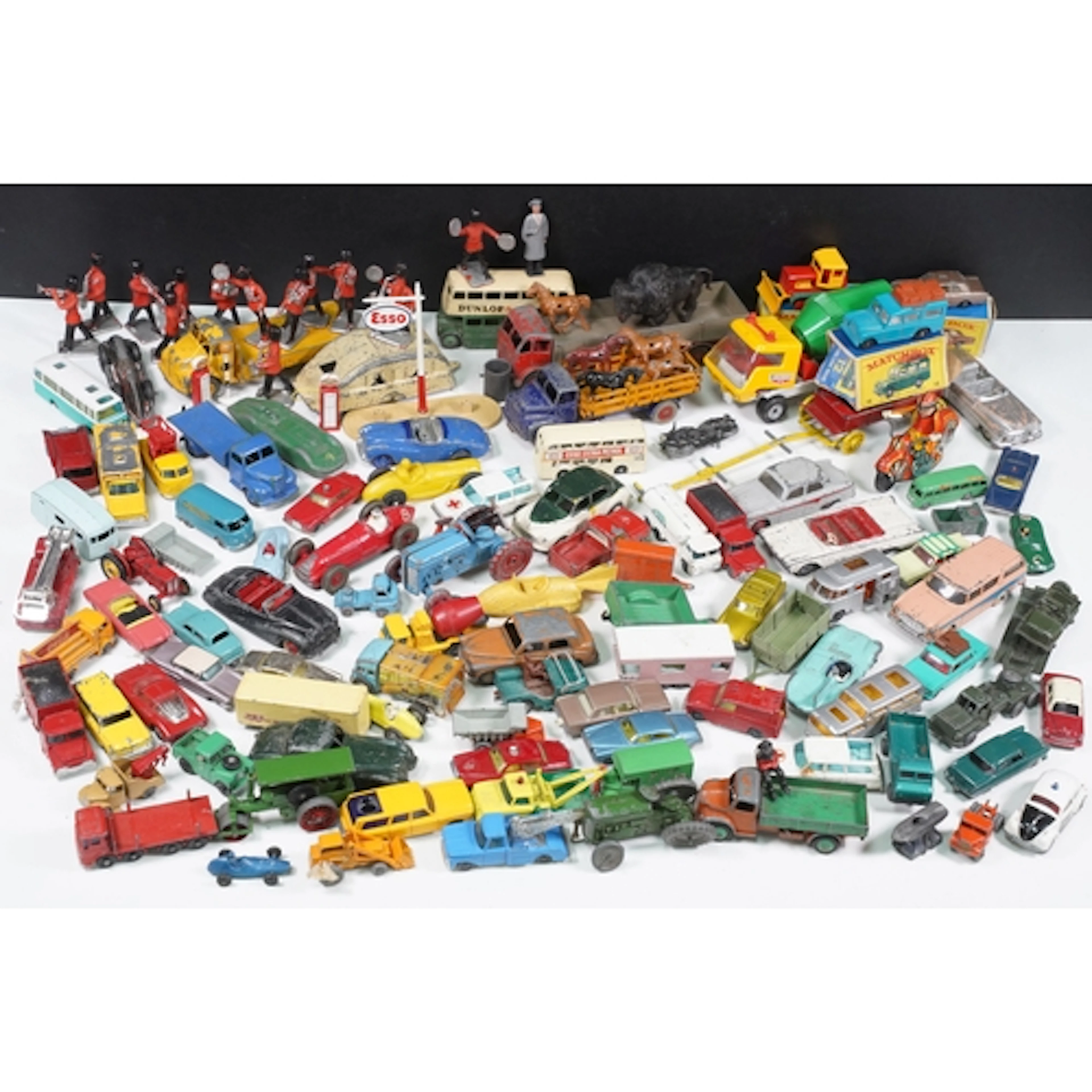 Collection of Mid 20th C onwards playworn diecast models to ...