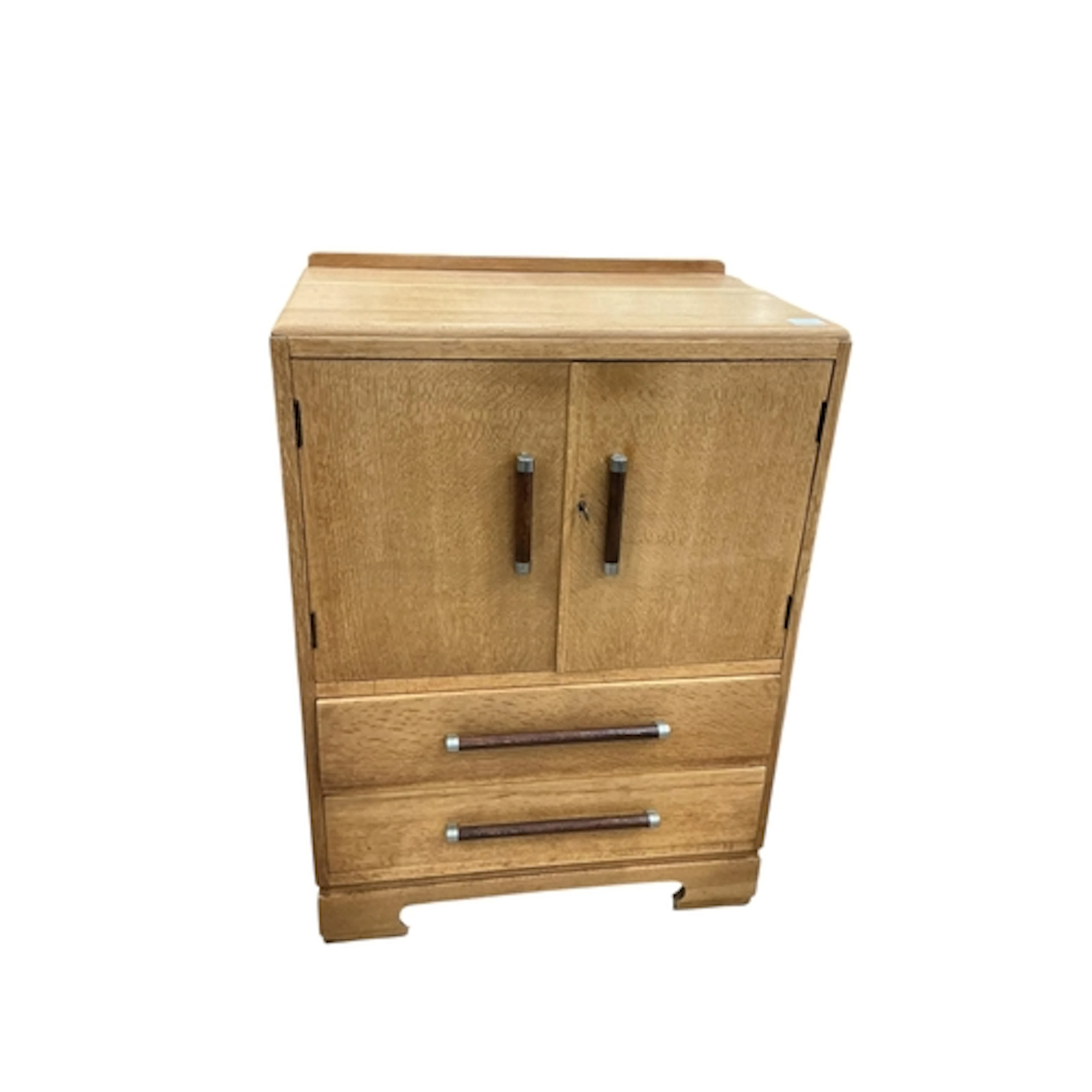An Art Deco oak cabinet, width 69cm, depth 44cm, height 94cm...