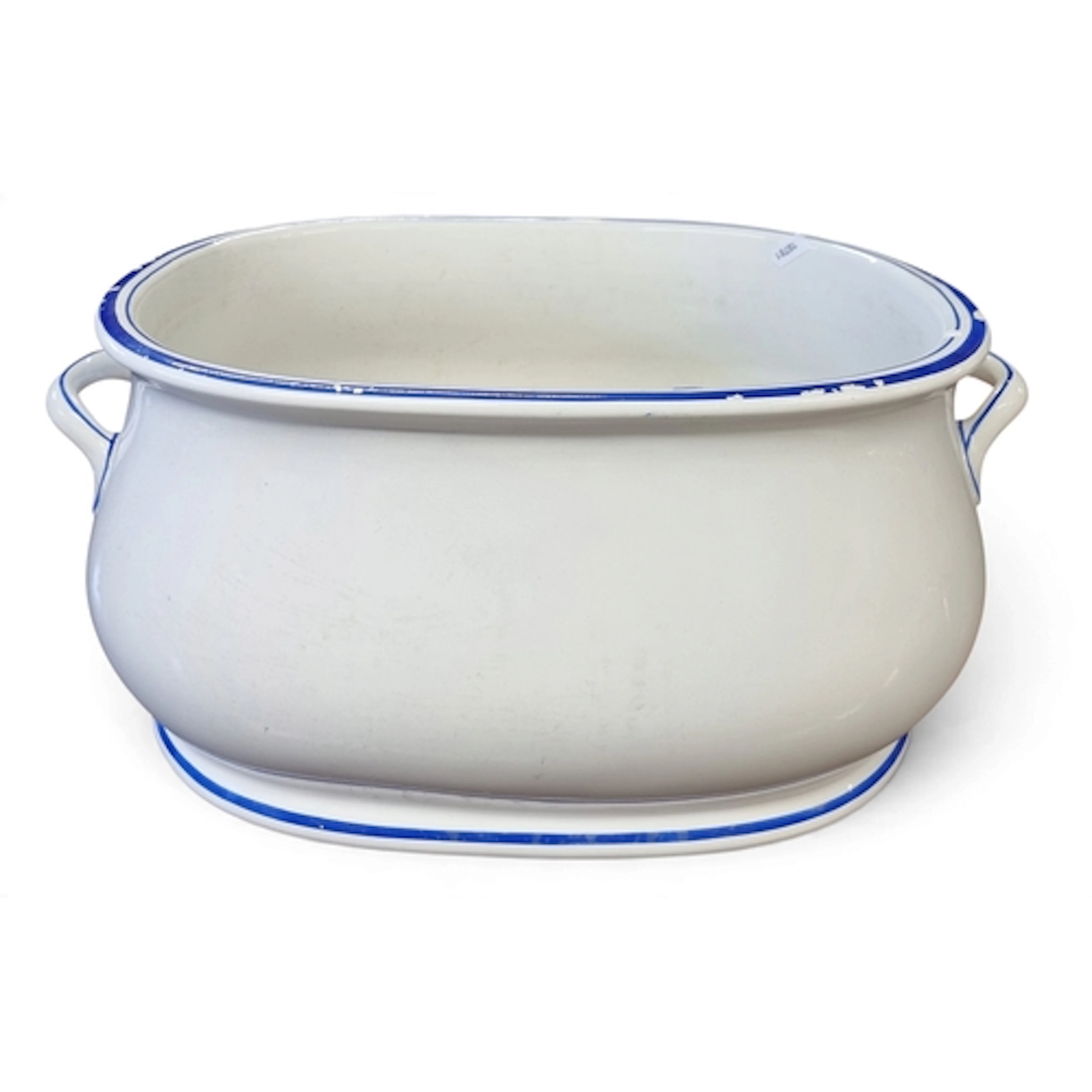 A 19th Century Pottery Footbath. 42 x 31 x H 22 cm approx.