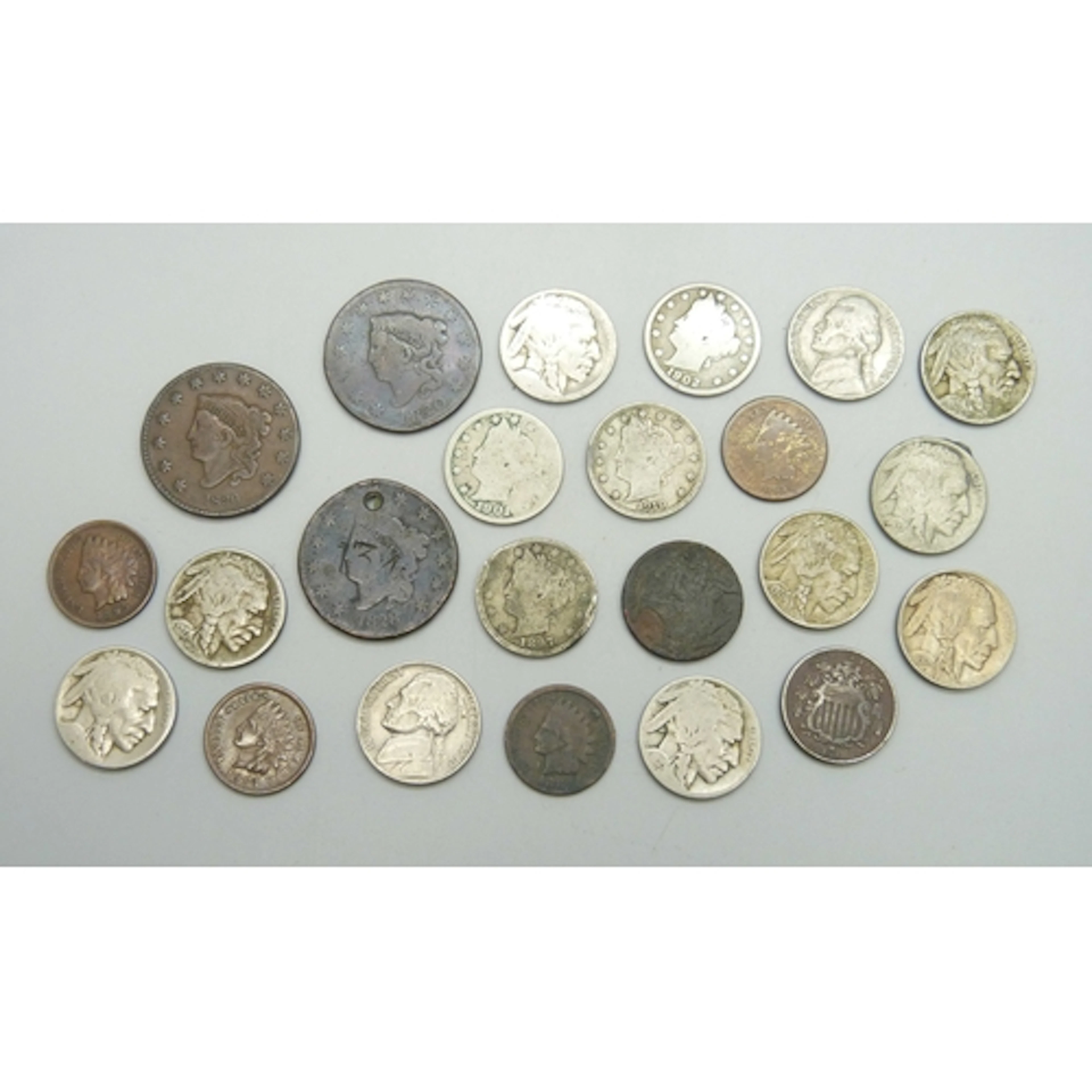A collection of American coins