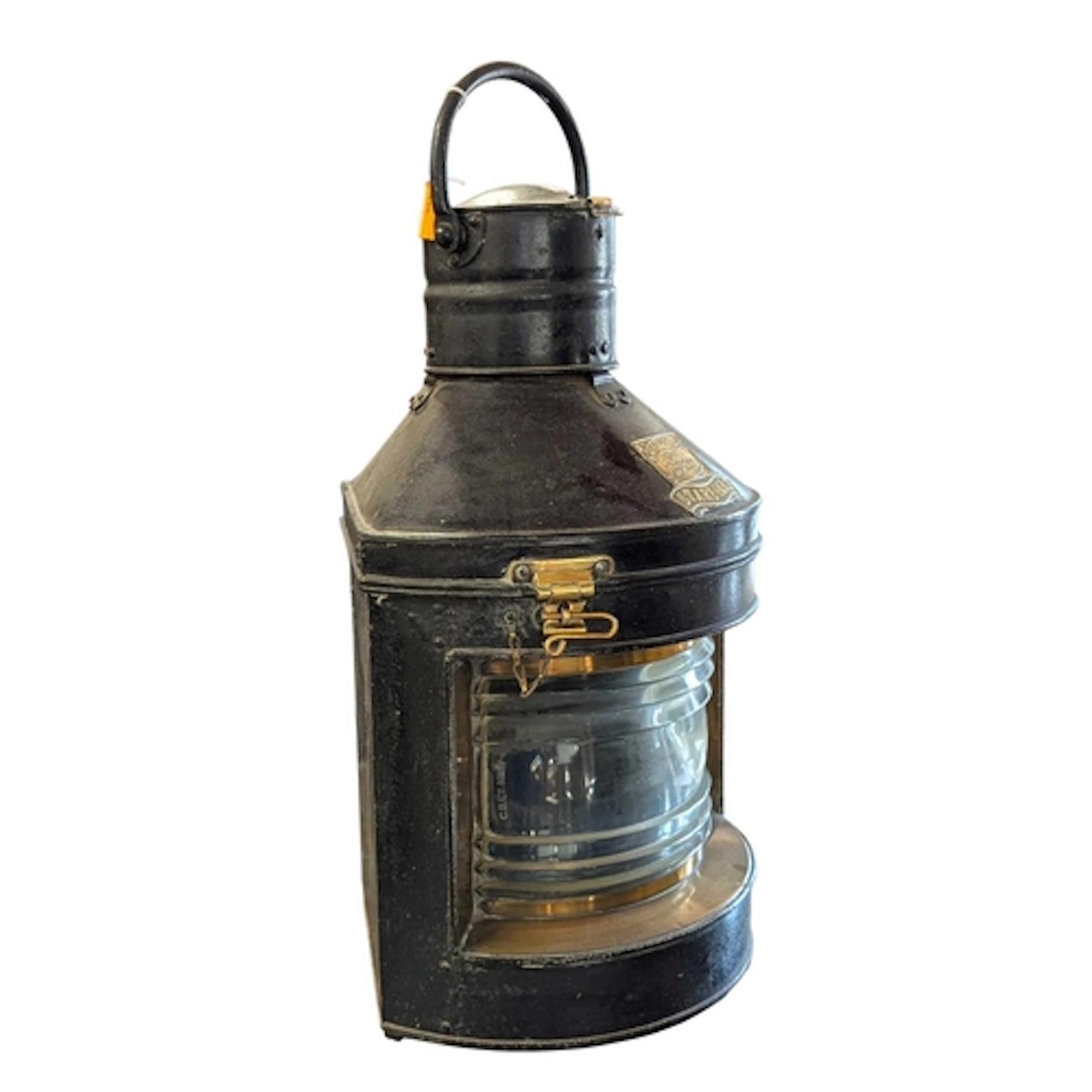 A vintage 20th century galvanised starboard lamp by Davey, L...
