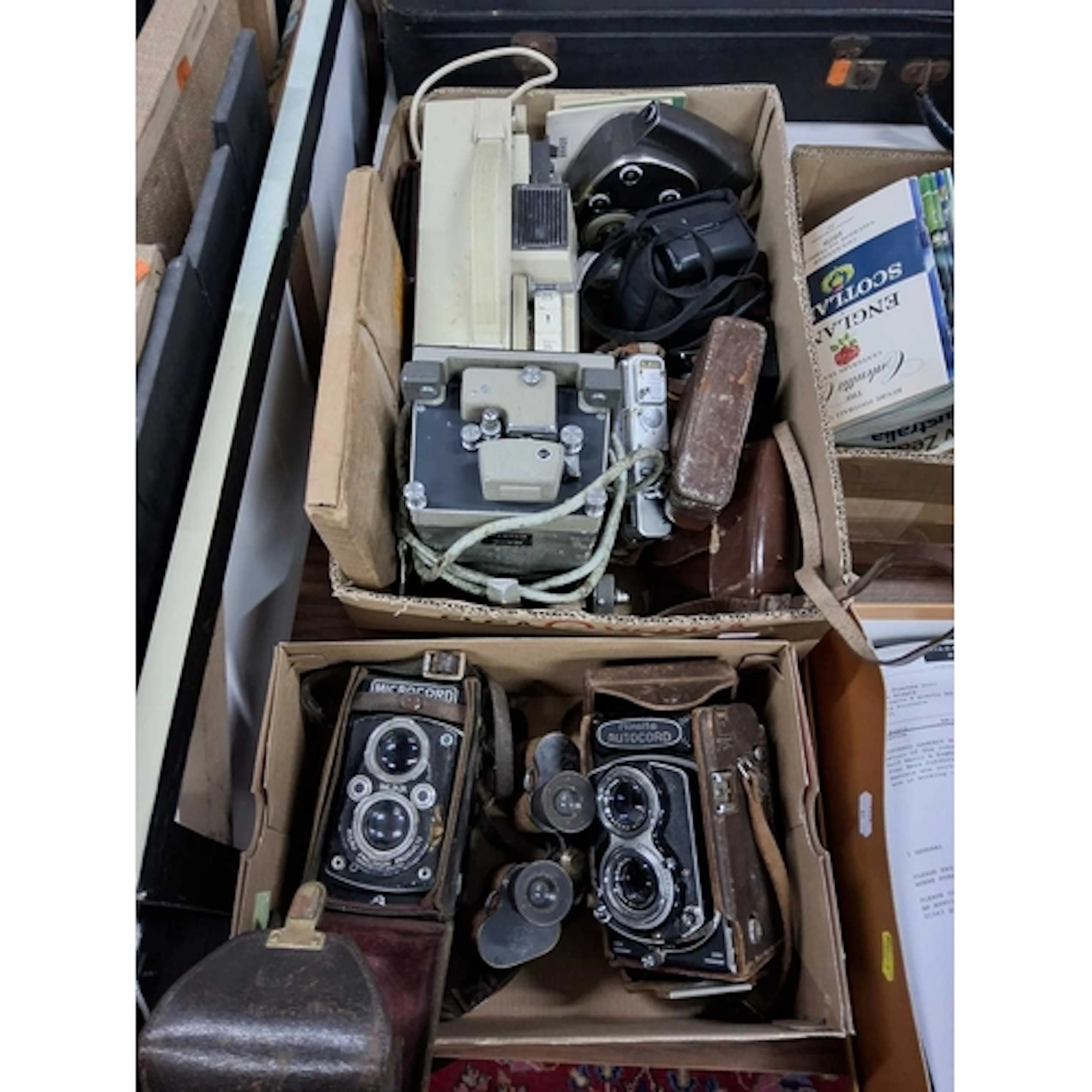 A QUANTITY OF CAMERA'S, PHOTOGRAPHIC EQIPMENT & BINOCULA...