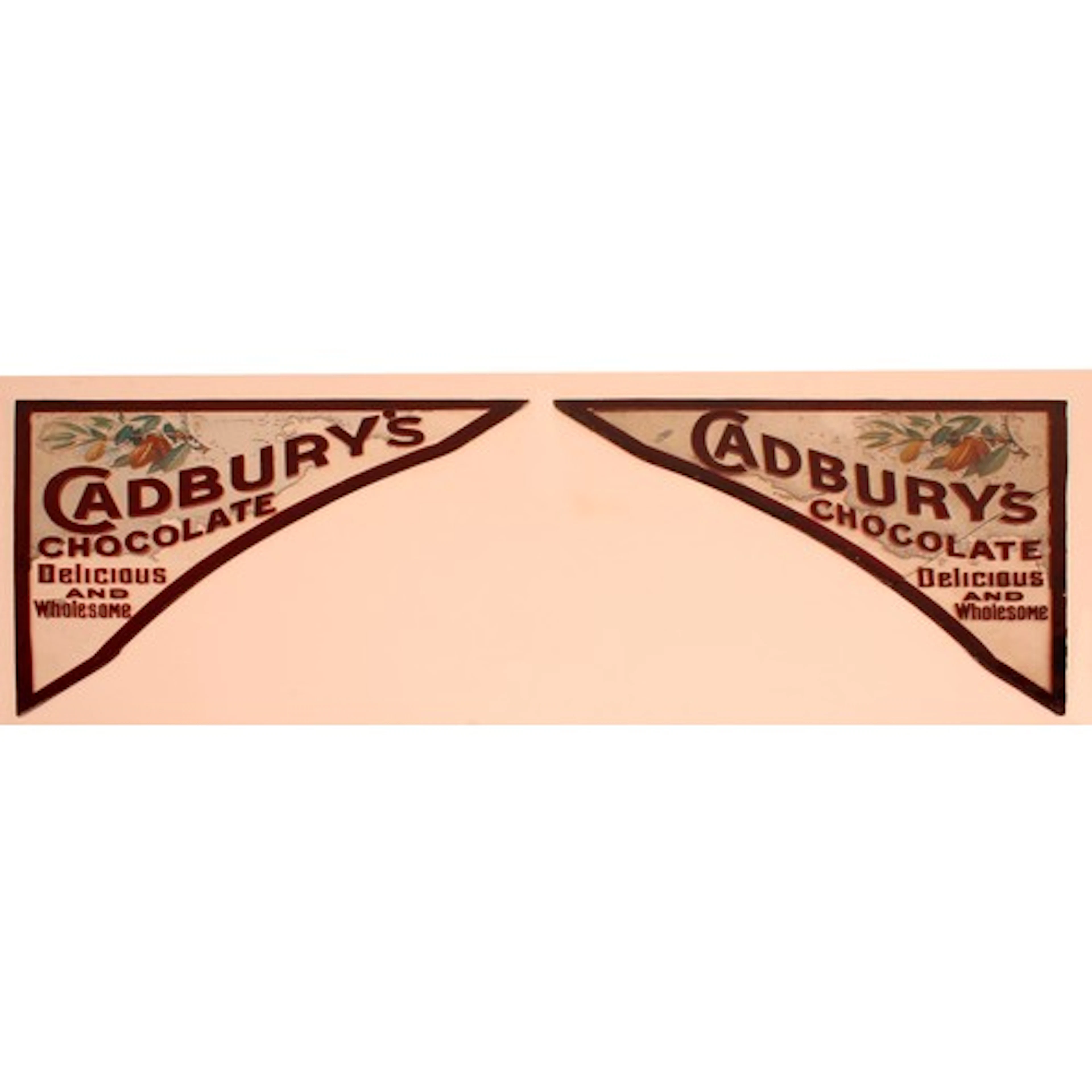 Advertising - Confectionery - a pair of late 19th century gl...