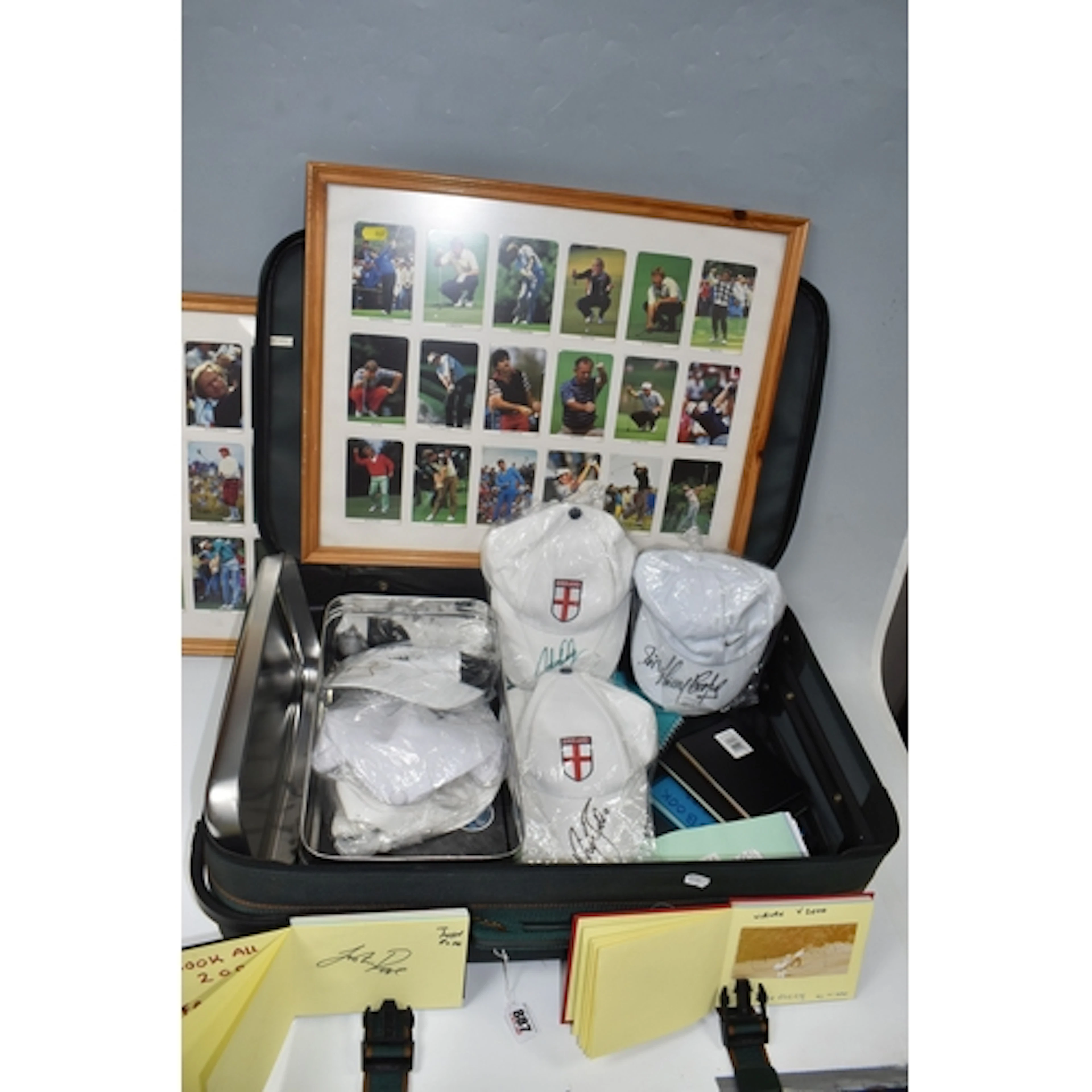A Suitcase containing a large collection of Golfing memorabi...